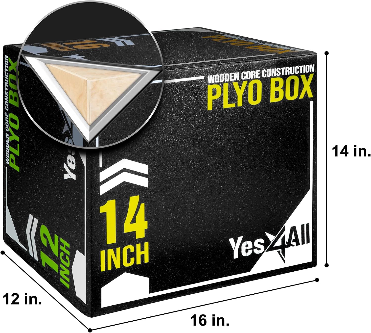 Detalle de Yes4All Plyo Box with Wooden Core