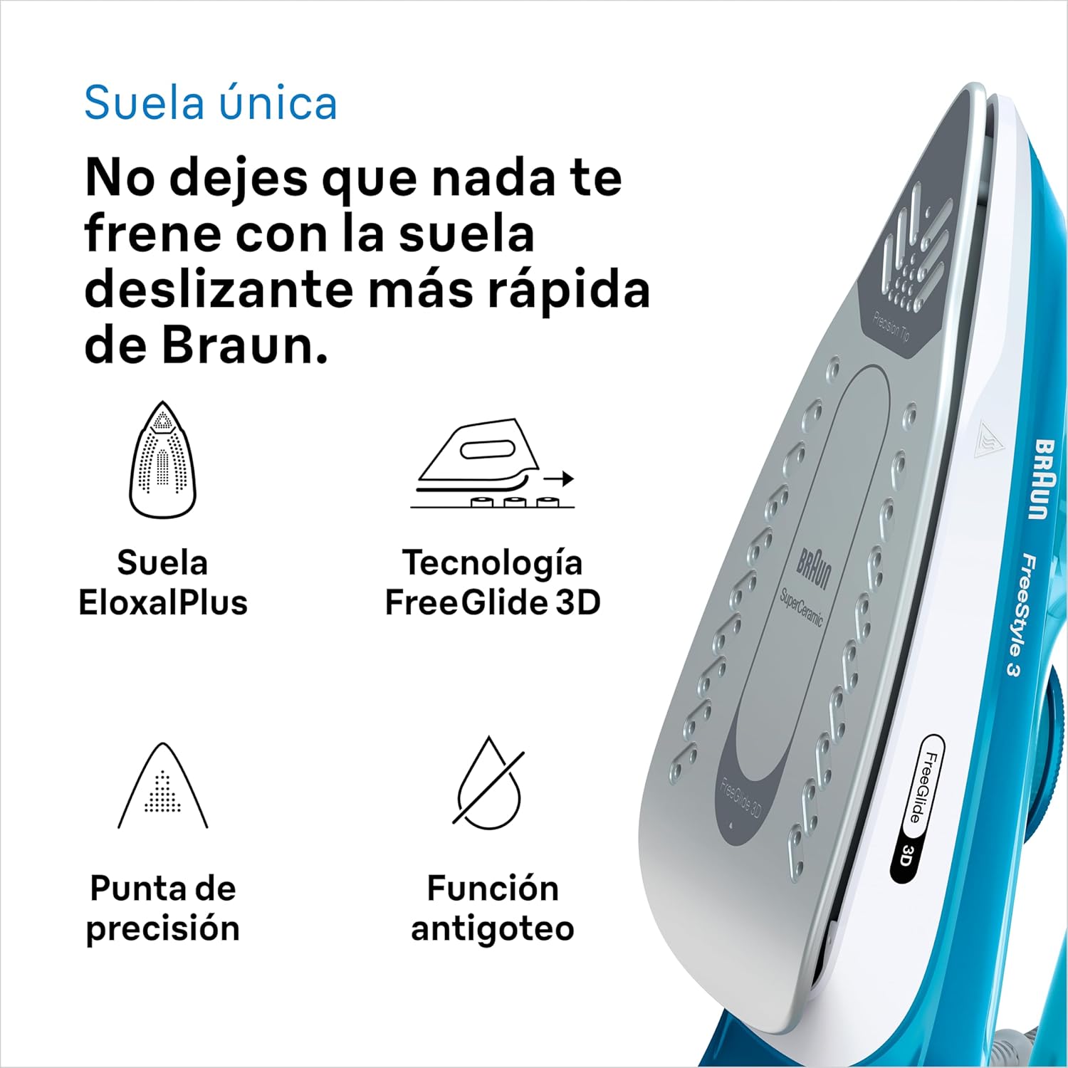 Thumbnail 1 de Braun FreeStyle 3 FI3144BL 🧳 Plancha de Vapor con Suela SuperCeramic
