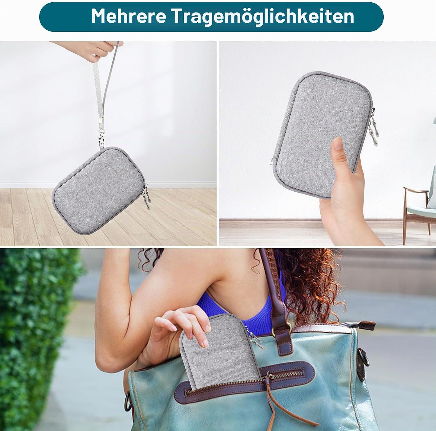 Detalle de Canboc Tragetasche für Kodak PIXPRO FZ55/FZ45/FZ43/FZ53 – EVA-Schutztasche, Grau