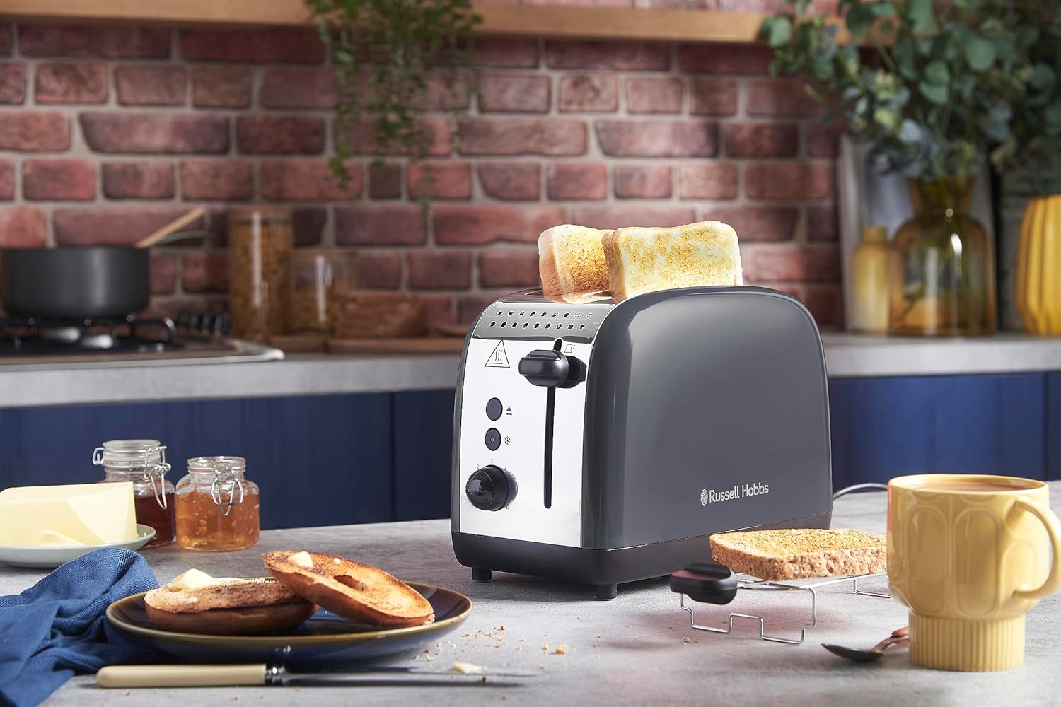 Thumbnail 1 de Russell Hobbs Grille-pain Colours Plus Inox gris 2 tranches 1600 W (26552-56) – extra-large