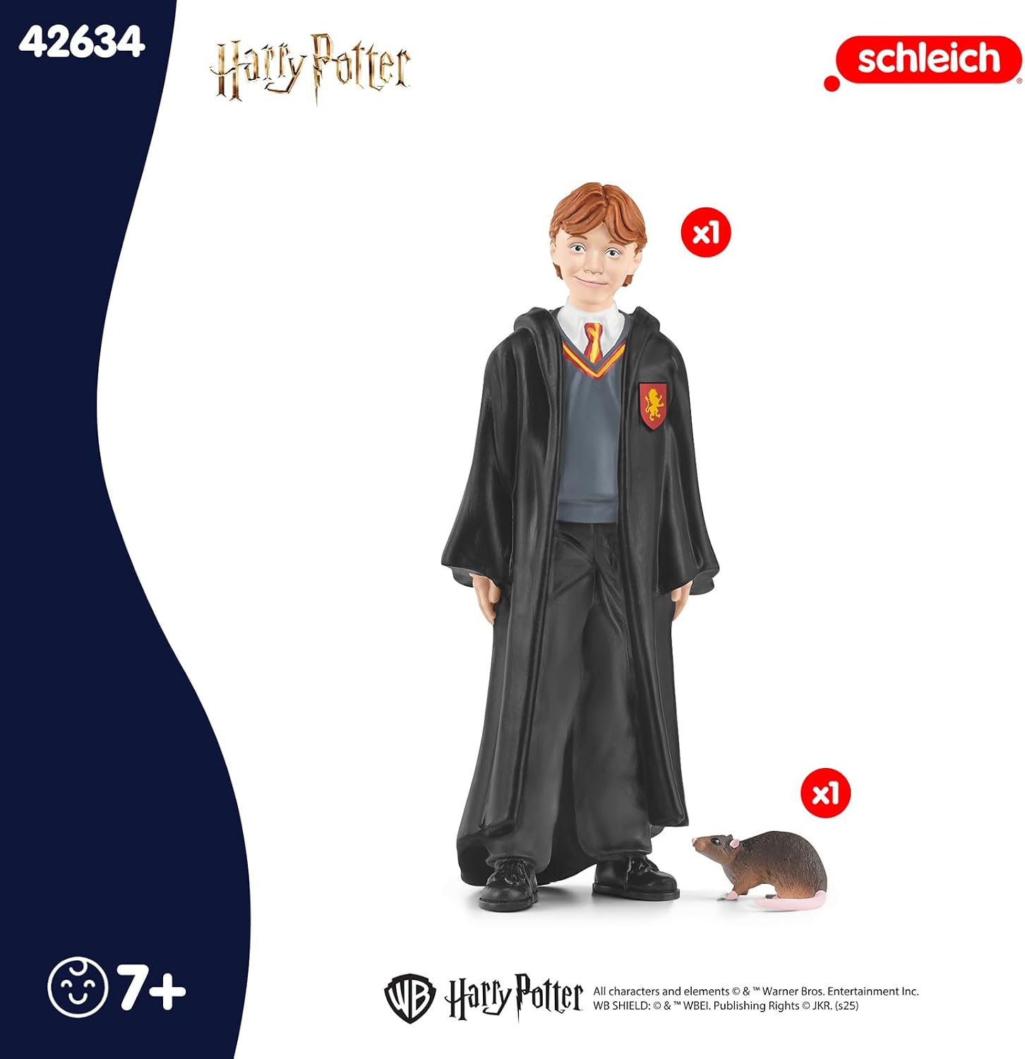Detalle de SCHLEICH Harry Potter Ron Weasley & Krätze (42634) – 2-teiliges Sammelfiguren-Set