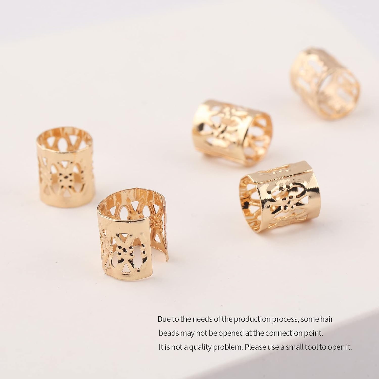 Detalle de FRDTLUTHW 18-Piece Gold Hair Jewelry Set for Braids and Locs