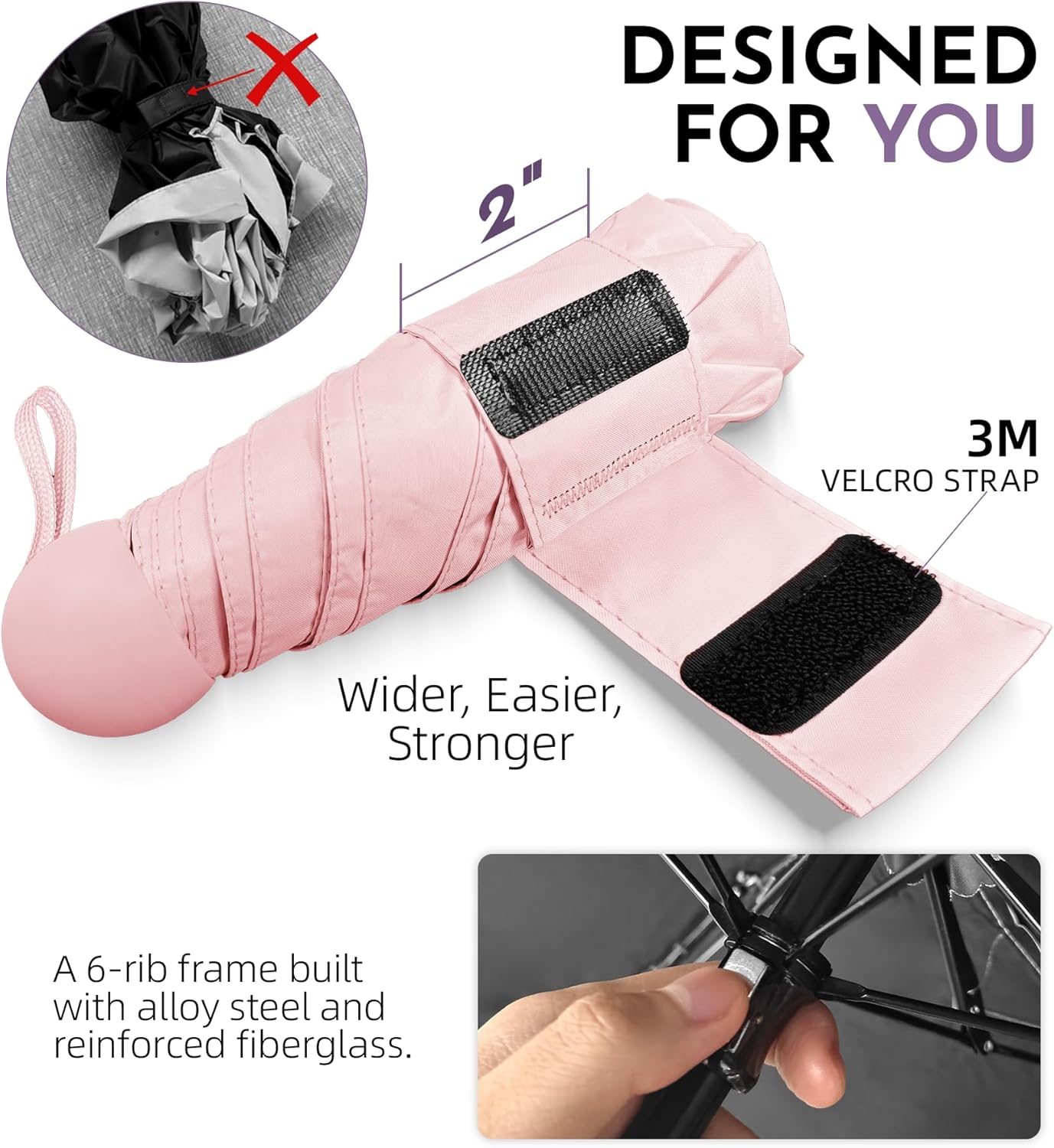 Thumbnail 5 de LILAC Mini Umbrella with Capsule Case — Compact UV Protective Parasol for Everyday Use
