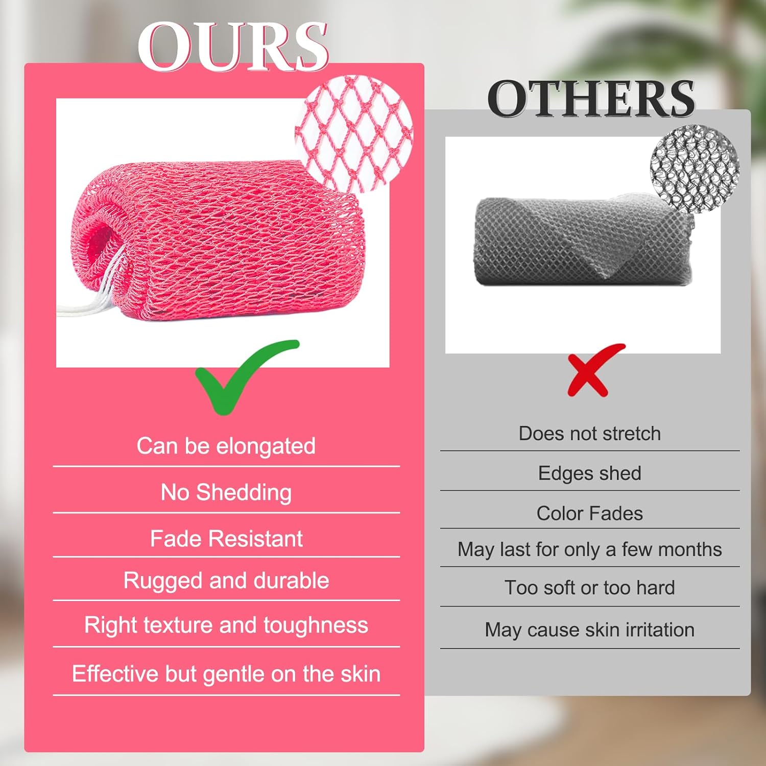 Thumbnail 6 de African Net Sponge Authentic 1-piece Pink