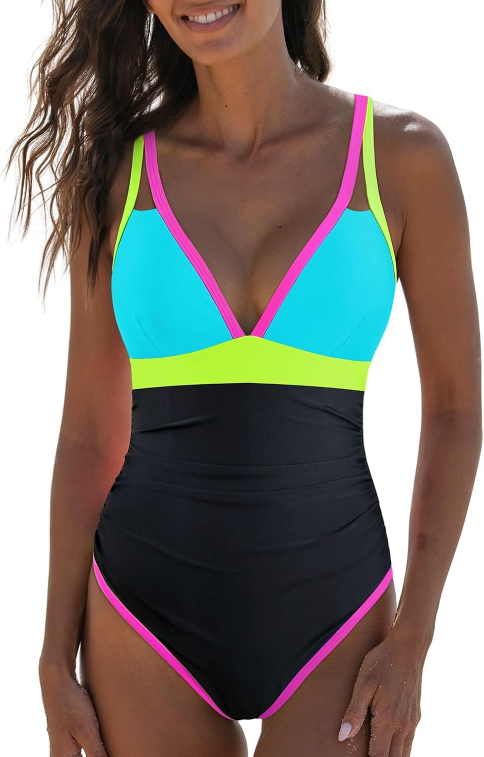 Detalle de Popvil Women's One Piece 2025 Neon Swimwear ⚡