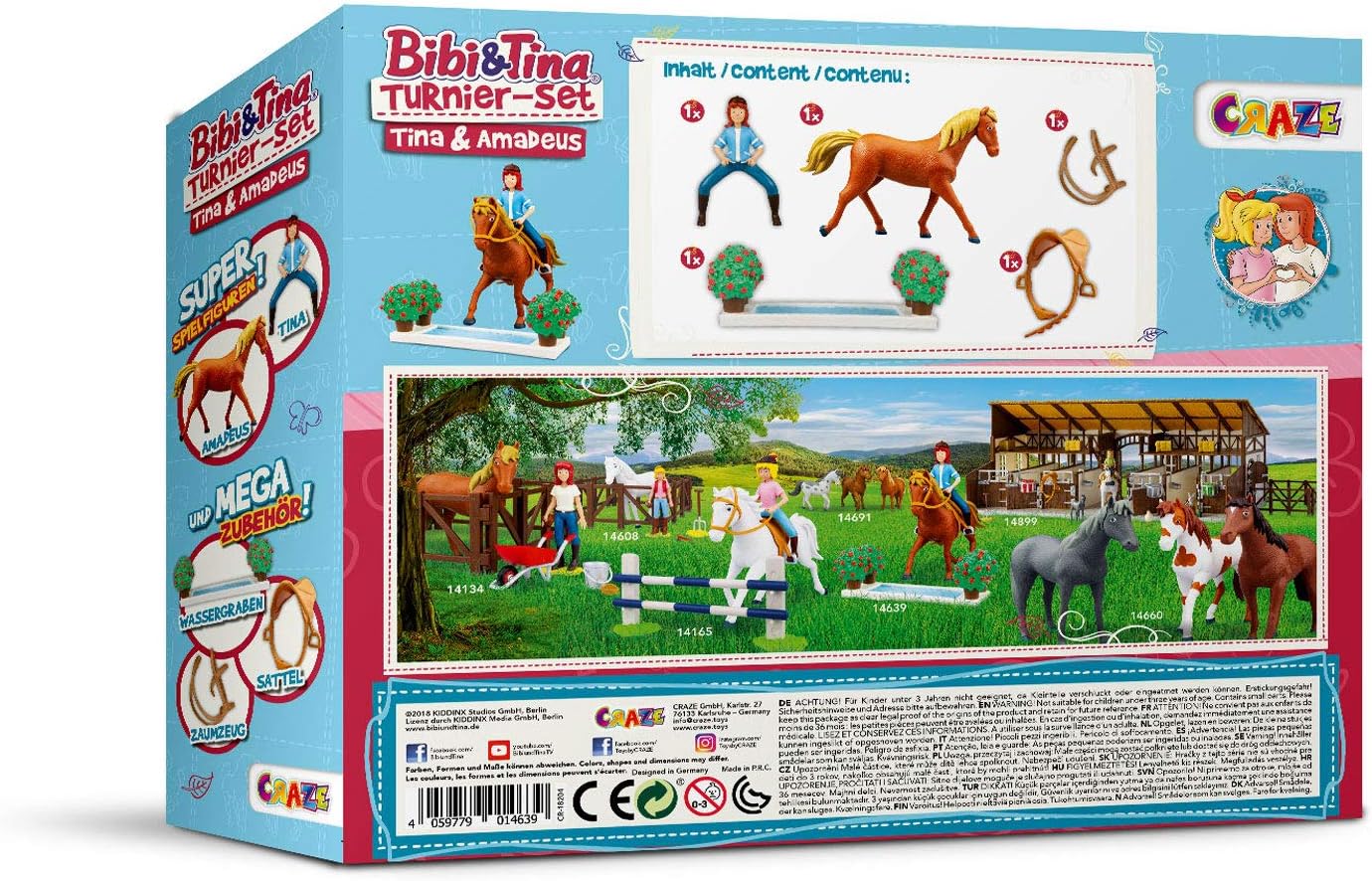 Thumbnail 3 de CRAZE Bibi & Tina 14639 – Jeu de figurines de chevaux Tina et Amadeus avec accessoires