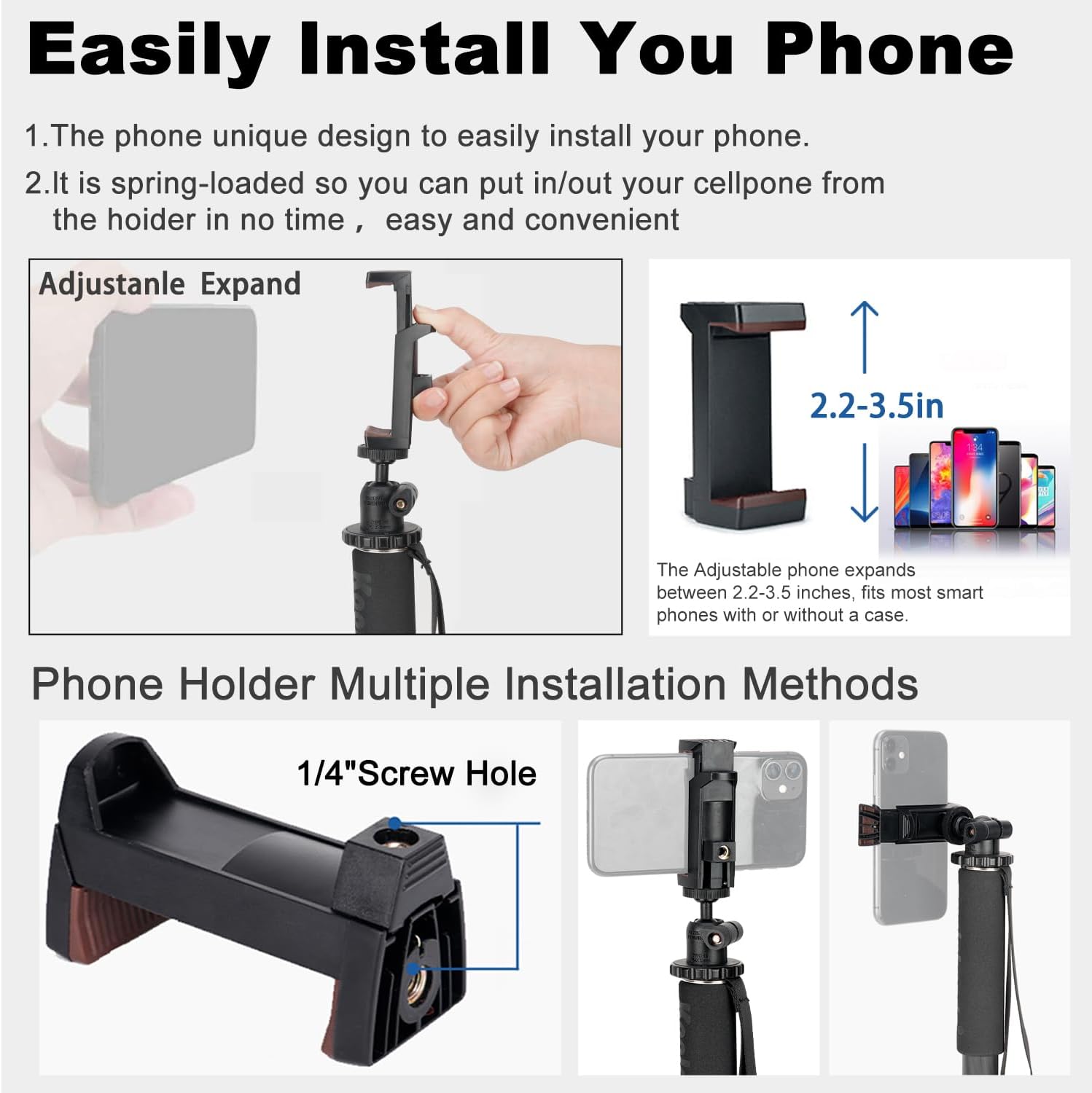 Thumbnail 5 de Koolehaoda Carbon Fibre Monopod MP286C — 6-Section, 10kg Load, Lightweight Portable Monopod