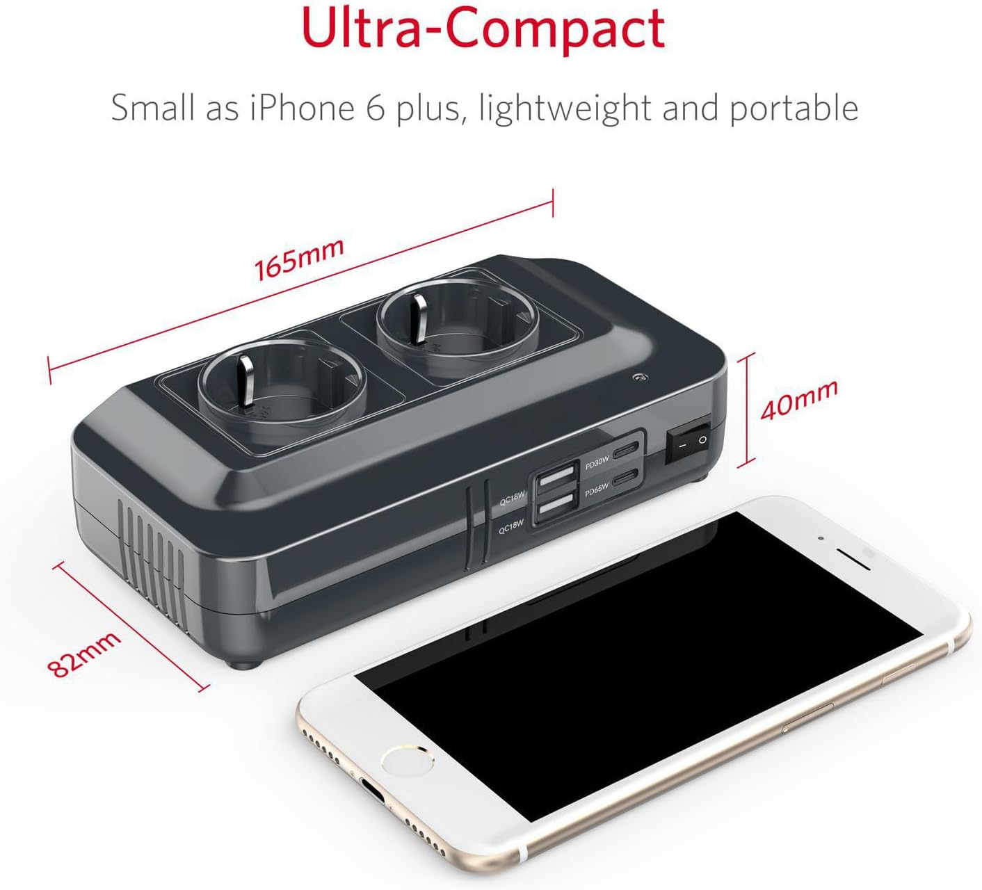 Thumbnail 3 de BESTEK convertitore 12V→230V da 200 W per auto, camper e barca con 4 USB e 2 prese EU