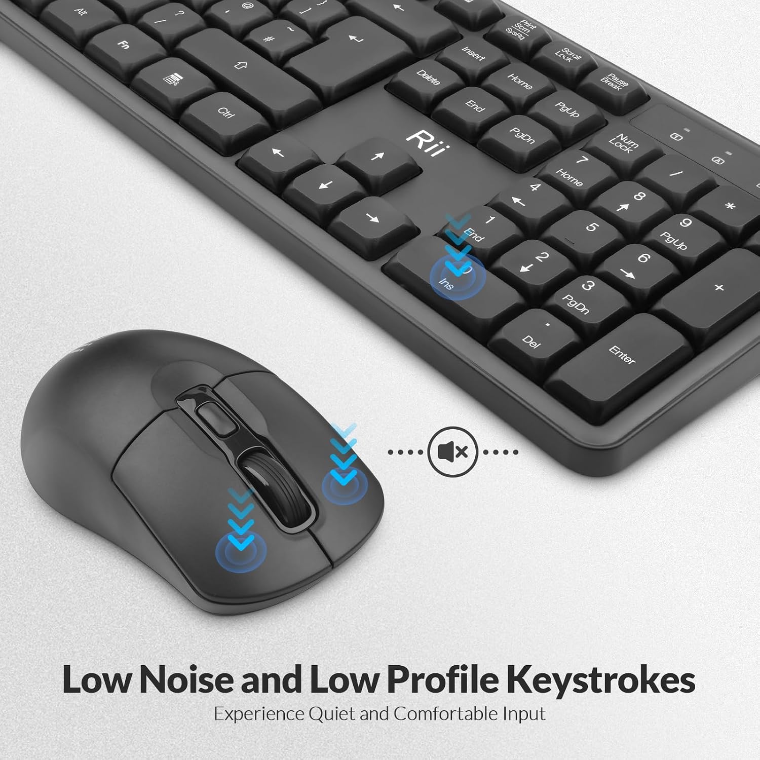 Detalle de Rii RK209 wireless keyboard set 10 m range