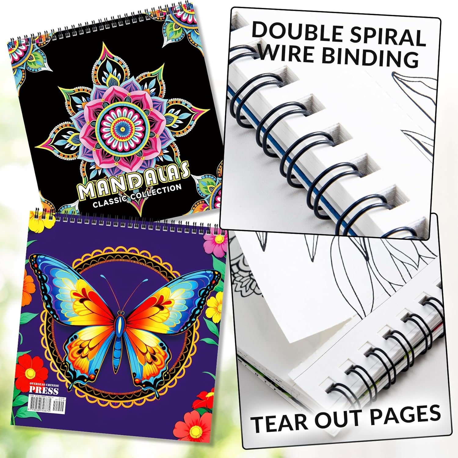 Thumbnail 4 de FUNLAVIE Adult Colouring Book Mandala: Relaxation and Mindfulness in a Spiral Bound Classic Collection