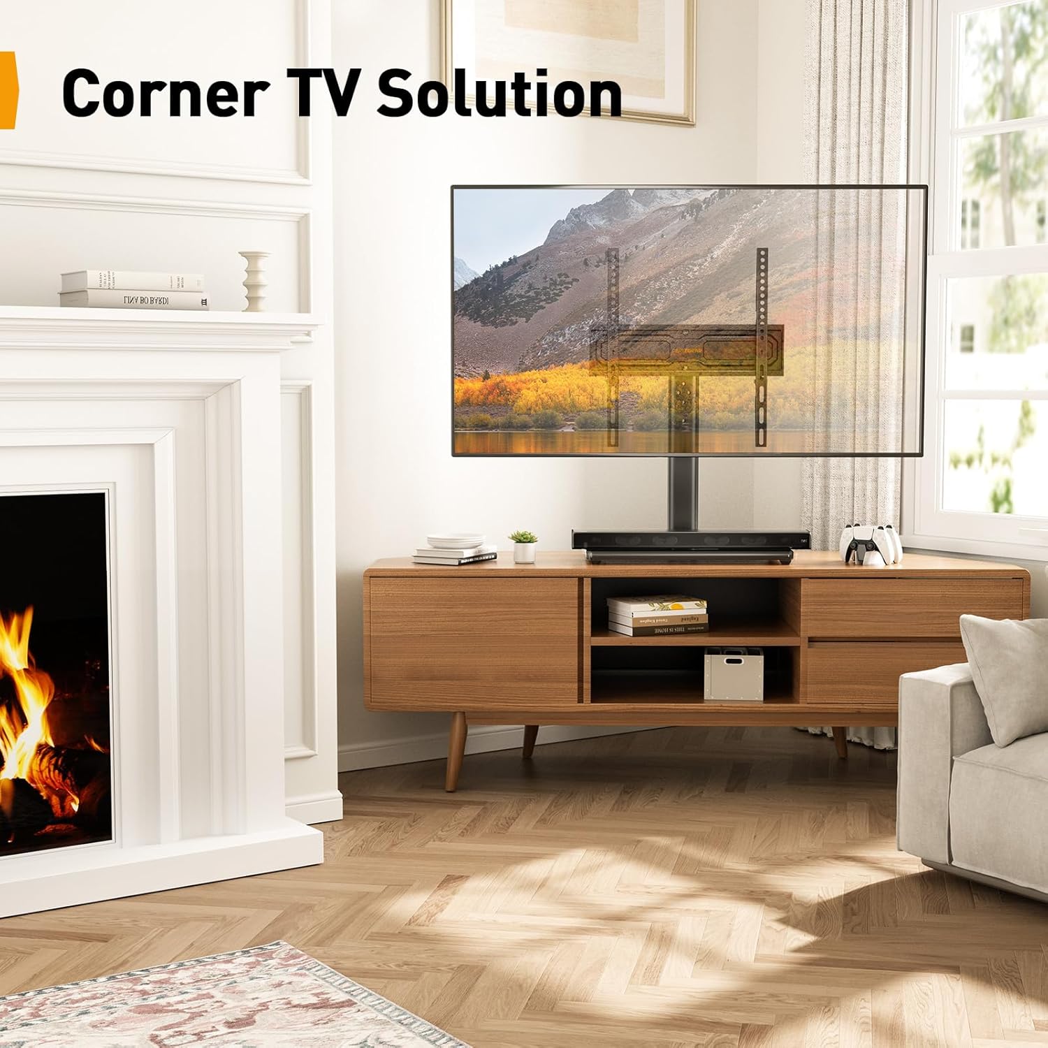 Thumbnail 5 de PERLEGEAR Universal Swivel TV Stand 45kg