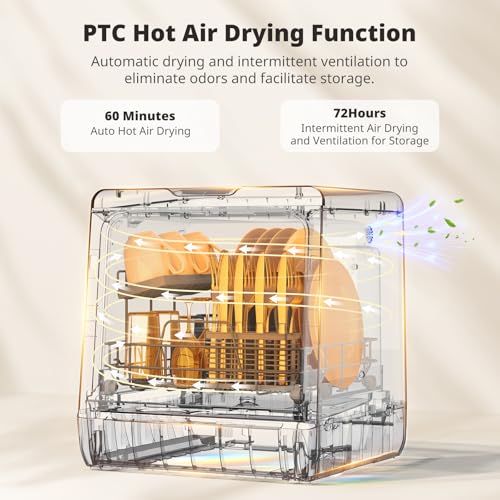 Thumbnail 6 de AIRMSEN NEW Upgraded Table Top Dishwasher (TDQR09) – 8+3 Wash Programs, 5L Tank