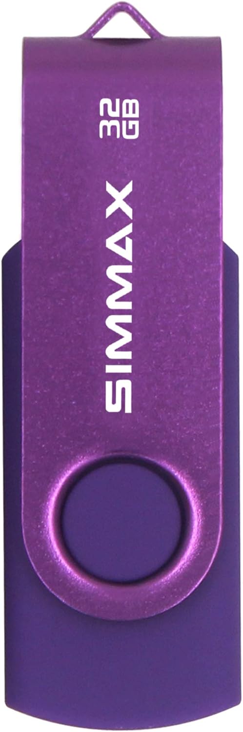 Detalle 2 de SIMMAX 32GB USB 2.0 Memory Stick with TwistTurn Clip (Purple)