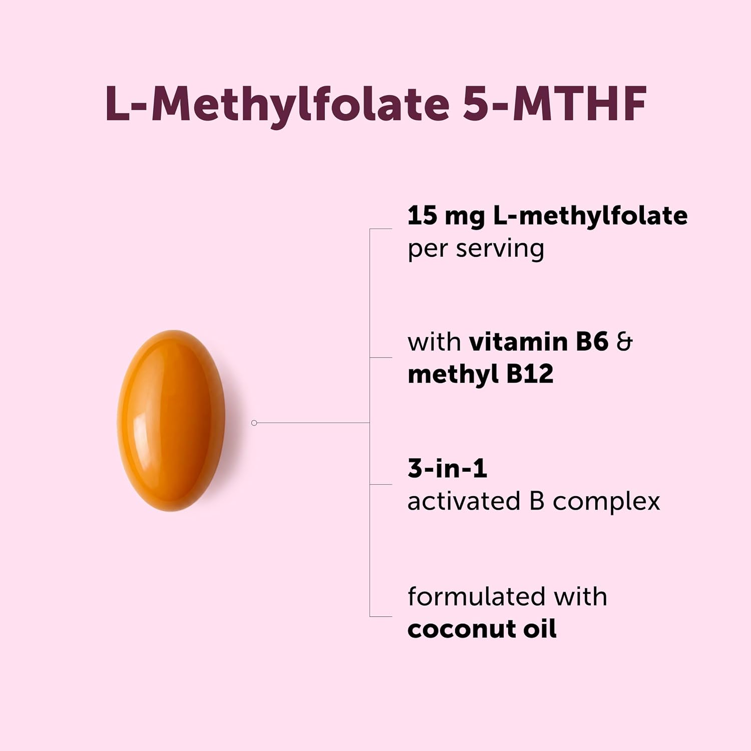 Detalle 2 de Micro Ingredients L-Methylfolate Supplement 15 mg