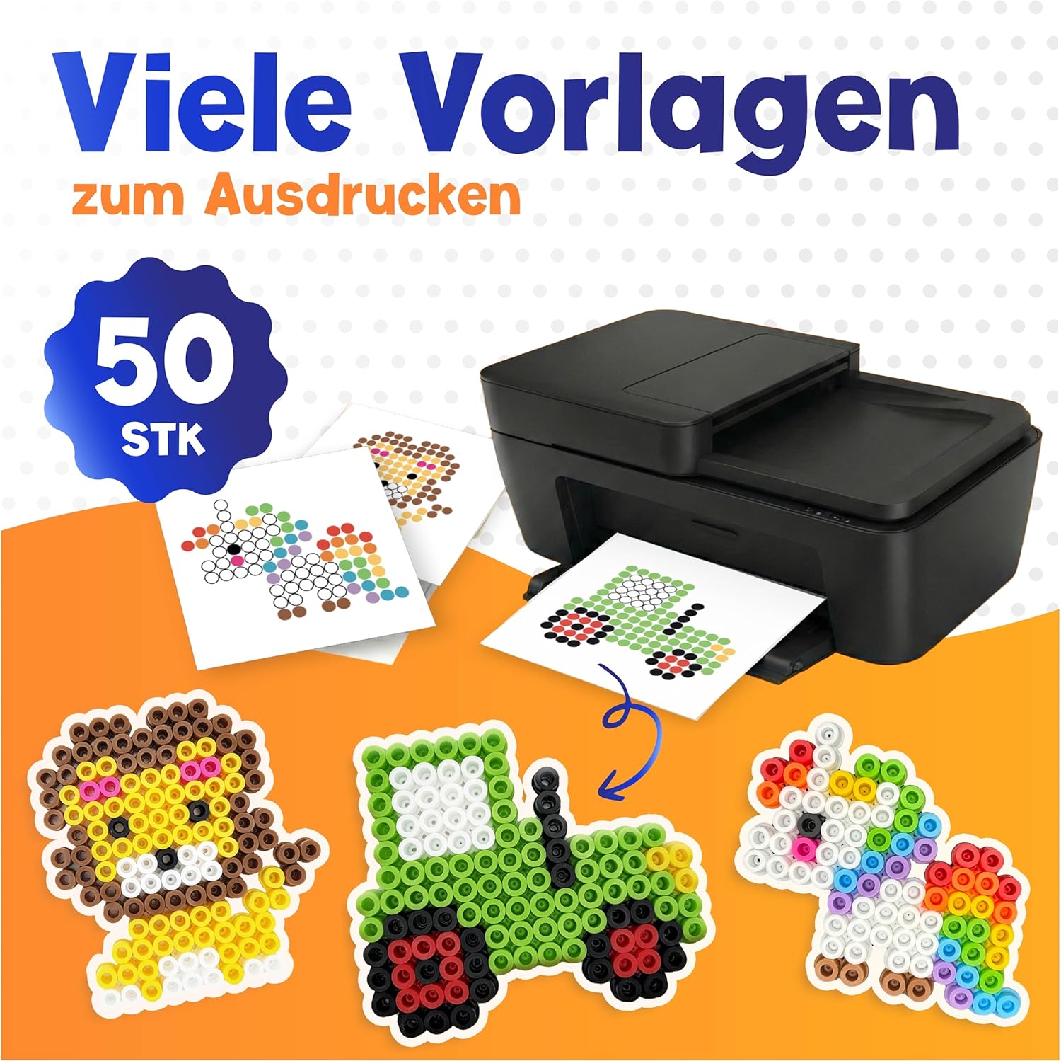 Thumbnail 4 de MUTKIND 2500x Bügelperlen Groß 10mm – XL Set