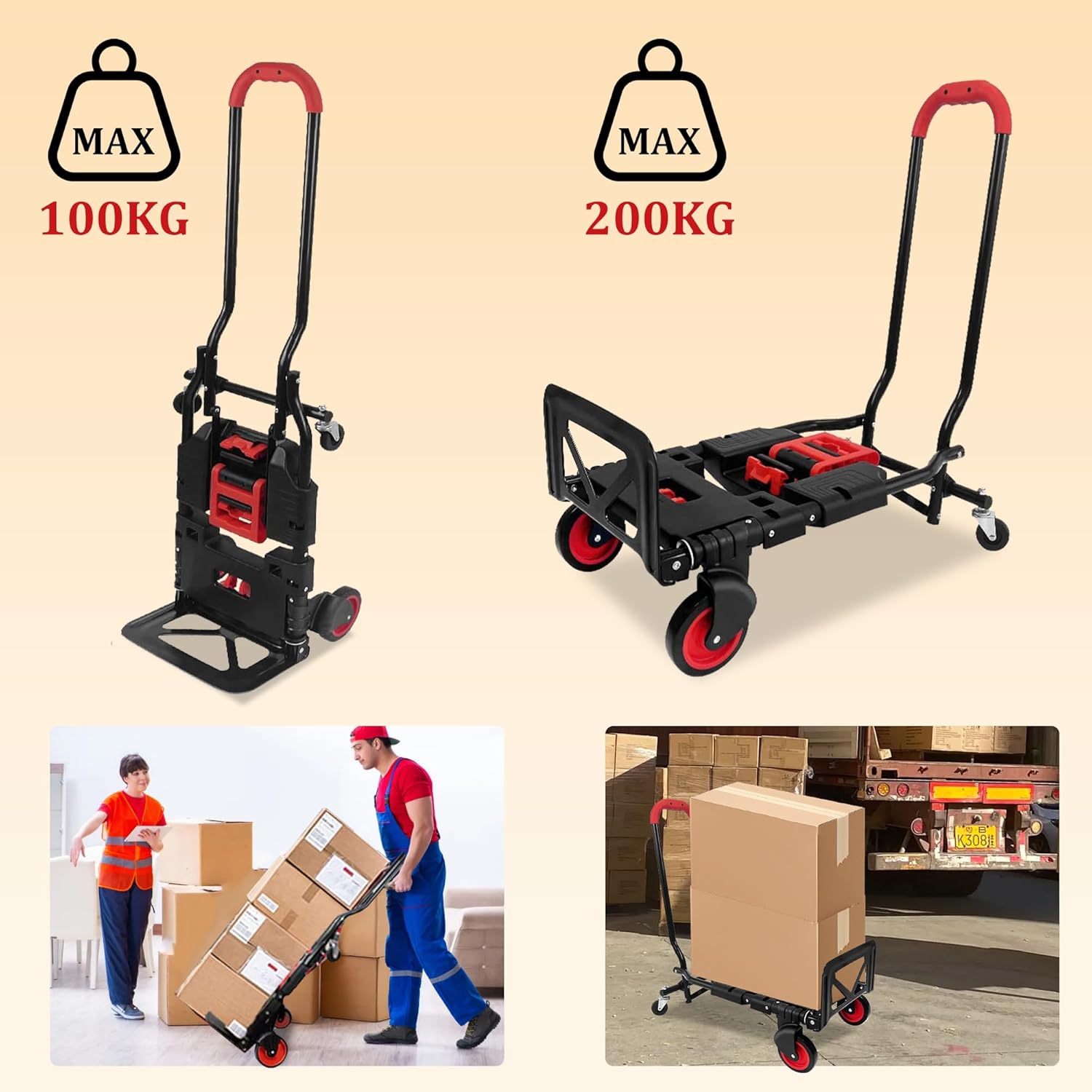 Thumbnail 2 de NiceyCare 2-in-1 Folding Trolley 180 kg capacity 🛒