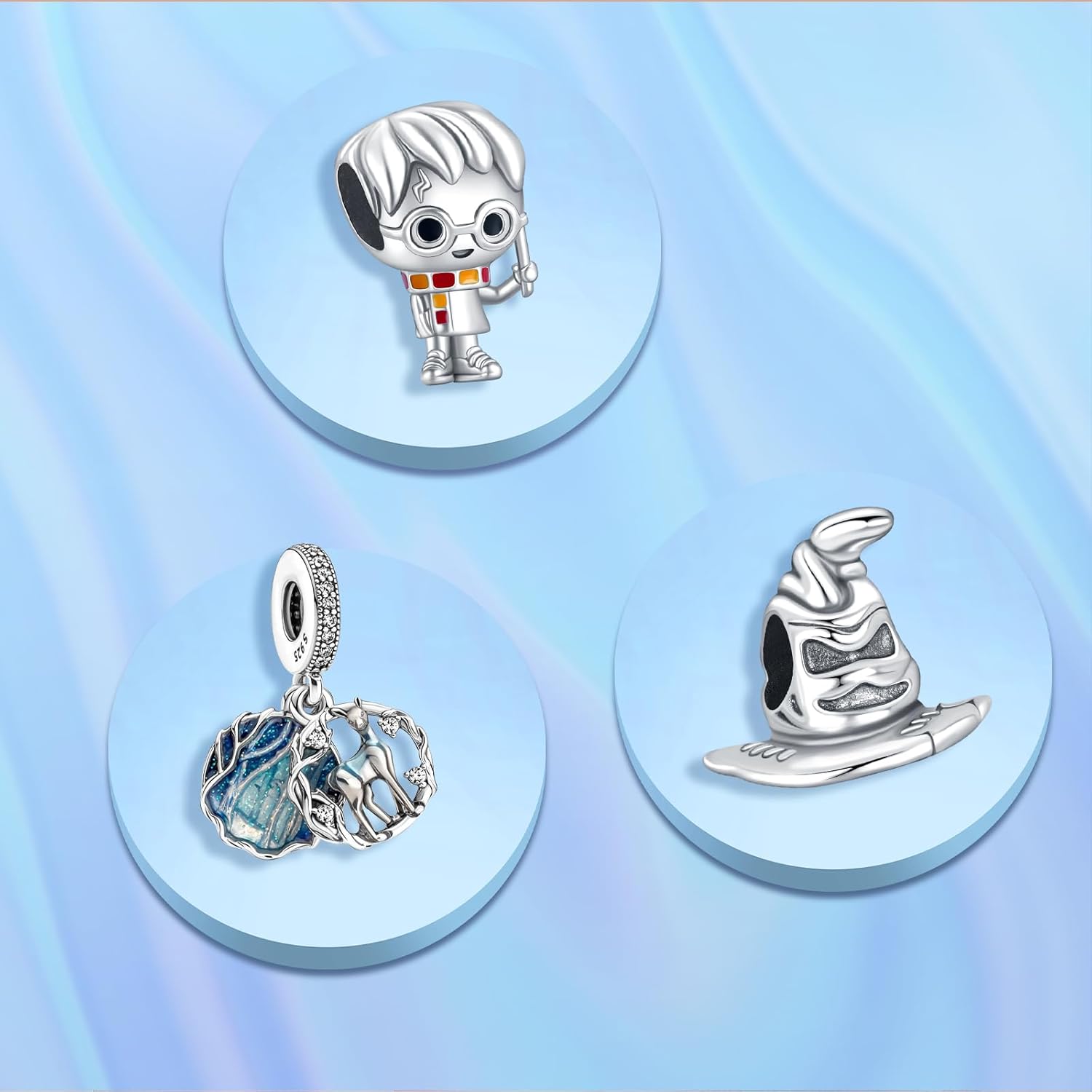 Thumbnail 2 de HAEPIAR 925 Sterling Silber Alien Charm für Armbänder – Zirkonia 4,5–5 mm