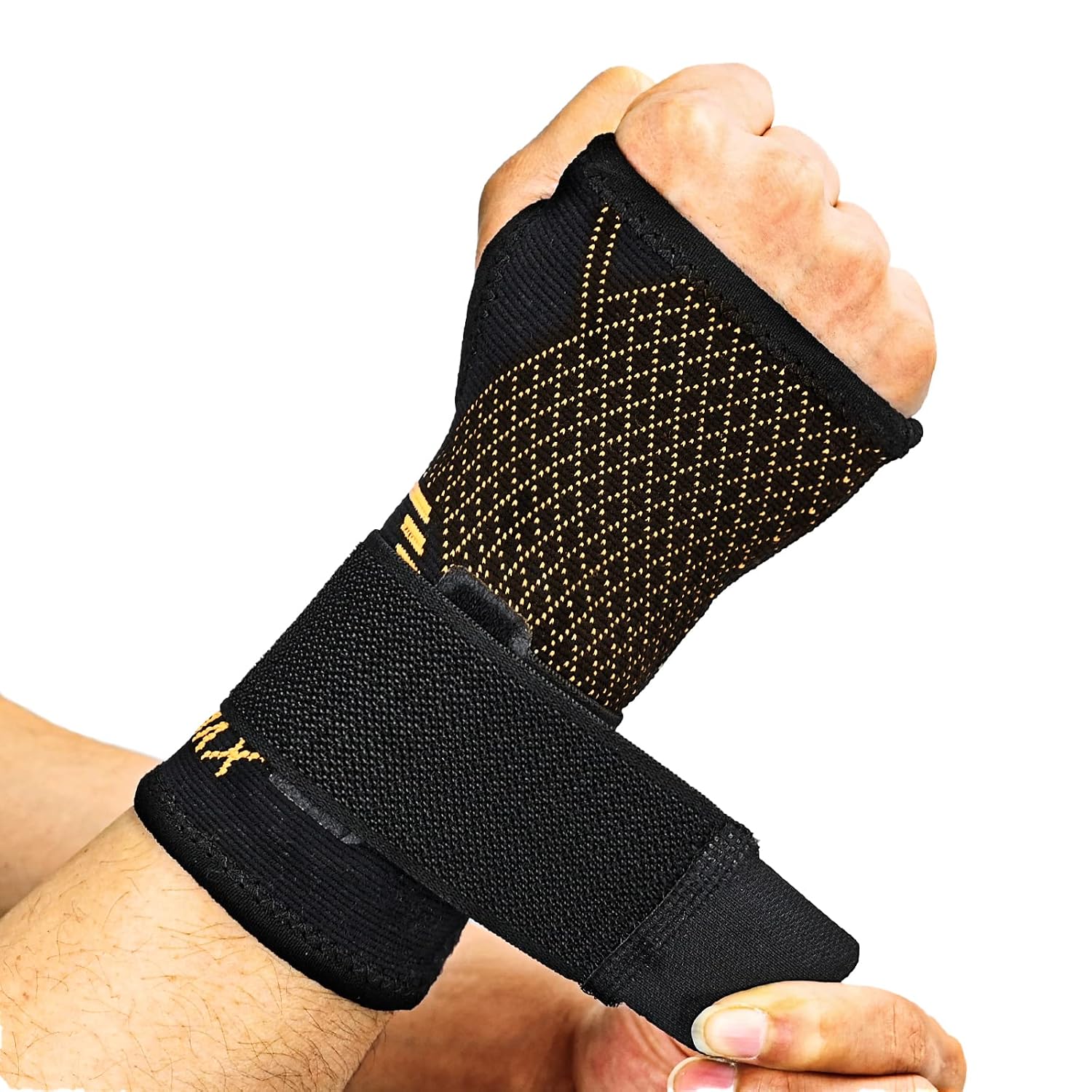 Detalle de INDEEMAX Kupfer Handgelenkbandage mit 1 Paar