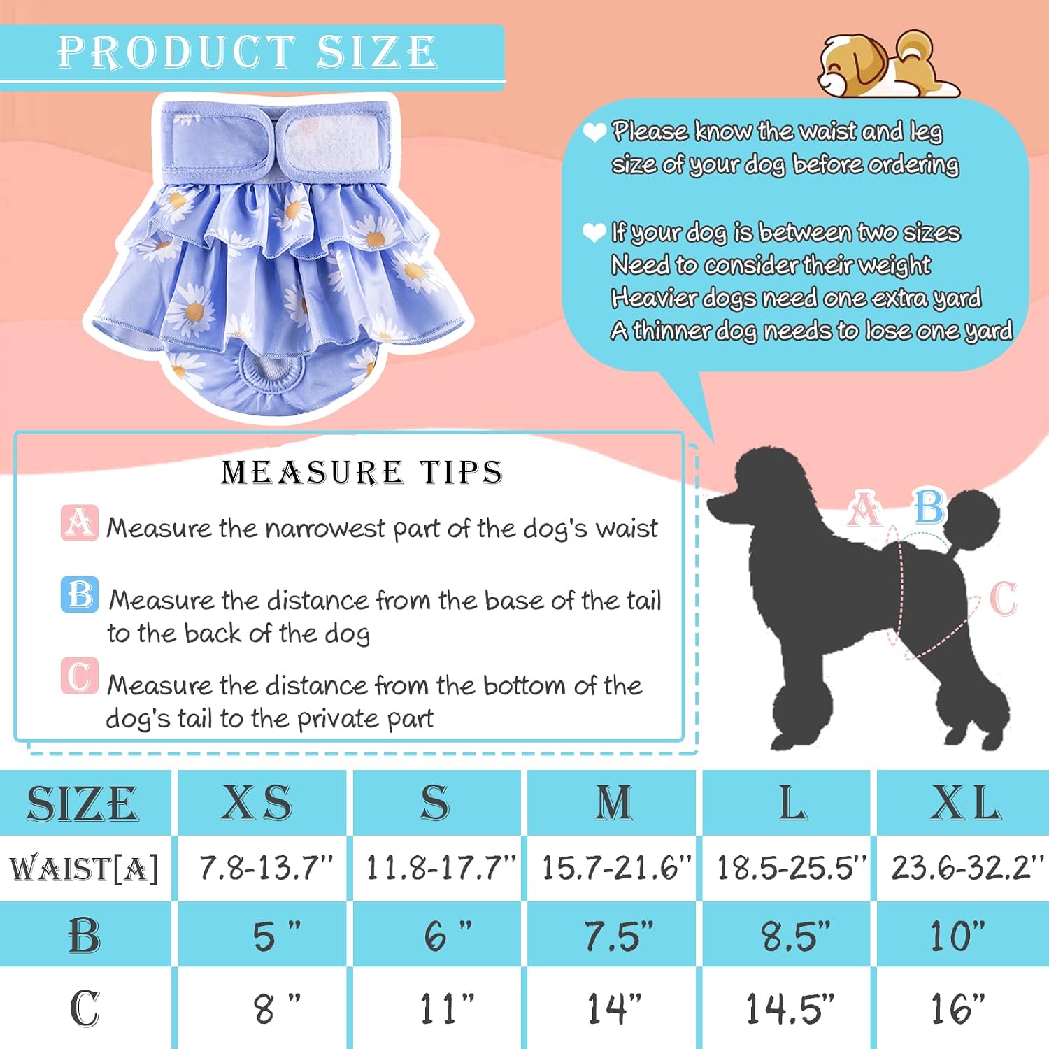 Thumbnail 1 de Reusable Dog Diapers Female, Pack of 3 – Washable, Highly Absorbent for Puppies and Adult Dogs