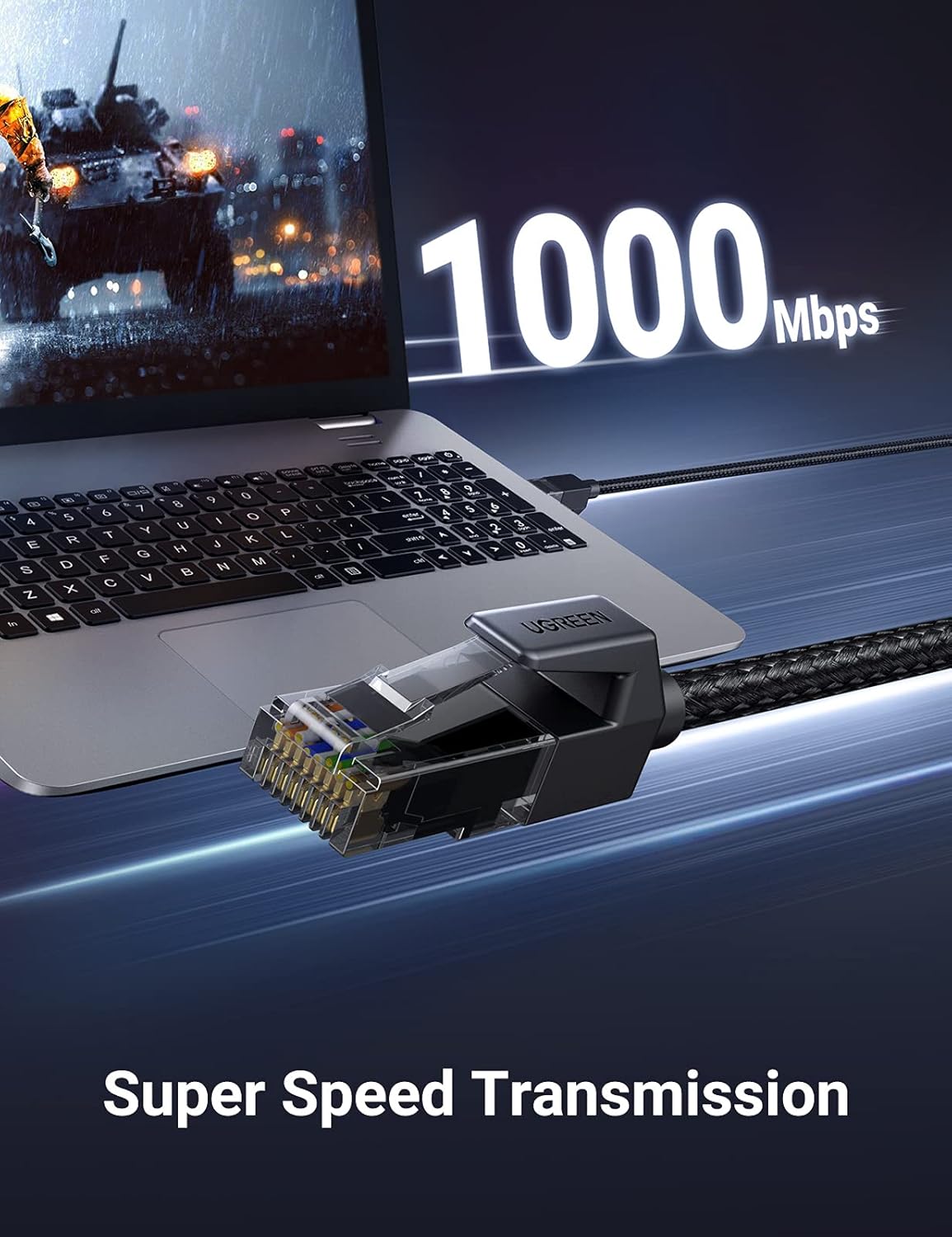 Thumbnail 1 de UGREEN Ethernet Cable 3M: High‑Speed Cat 6 Gigabit Network Cable