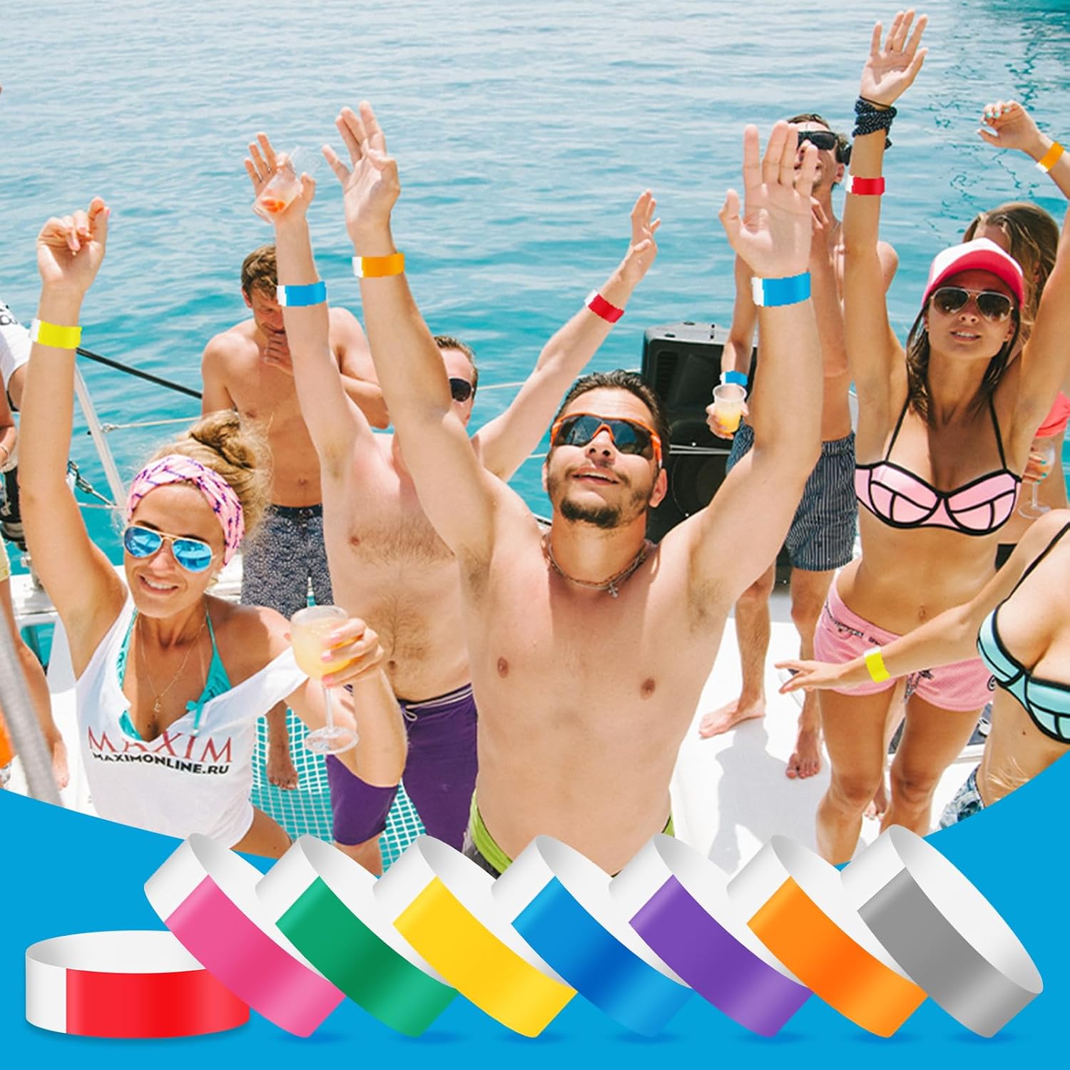 Thumbnail 3 de WIURGOHA 800 Colored Event Wristbands