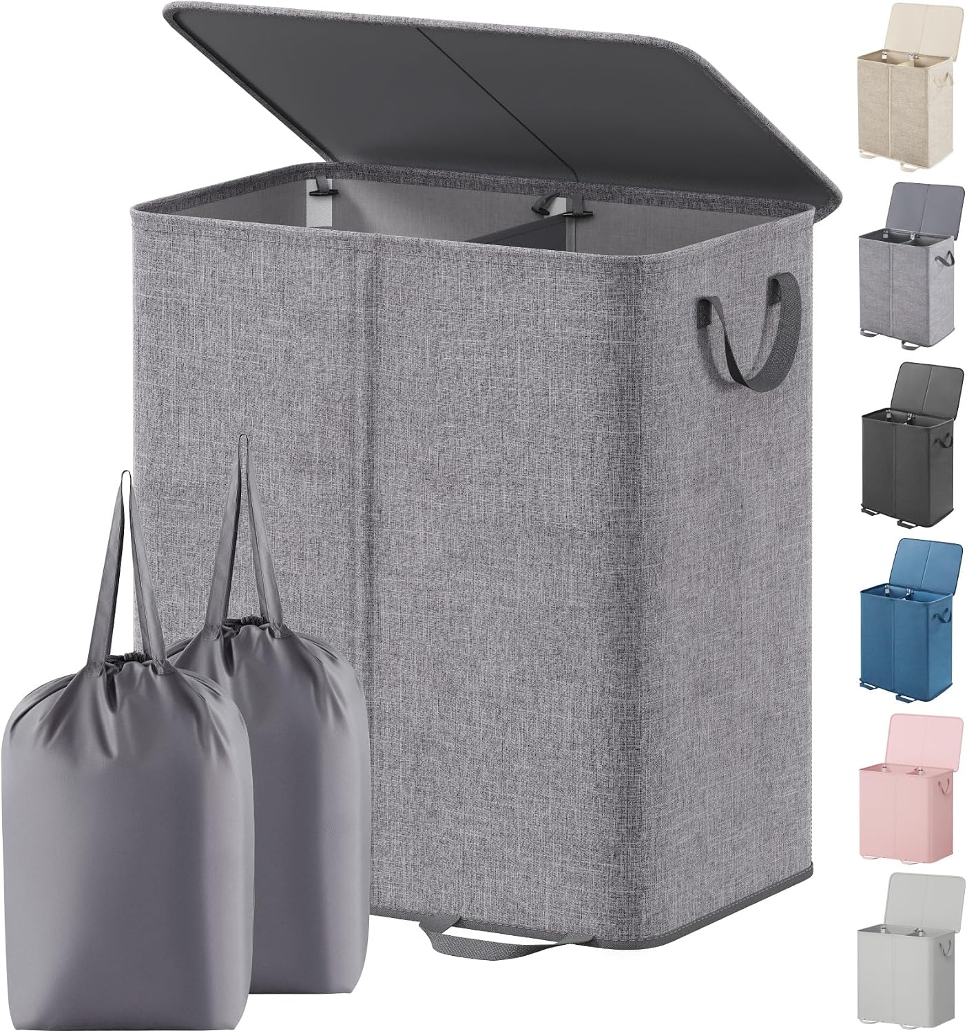 Detalle de Lifewit Double Laundry Hamper 136L