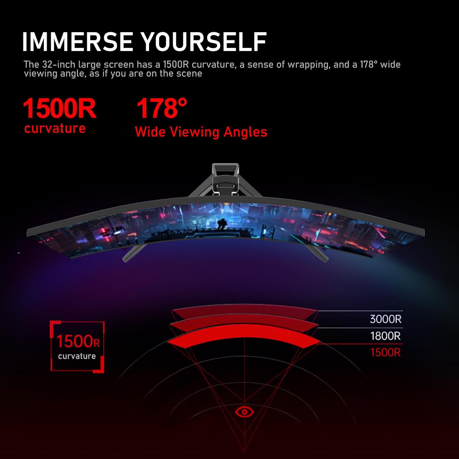 Thumbnail 3 de Gawfolk 32-inch 4K Curved Monitor 160Hz