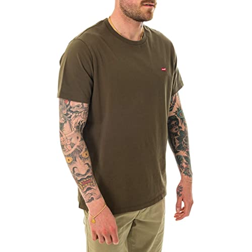 Detalle 2 de Levi's Ss Original Housemark Tee T-Shirt Homme – Olive Night (Taille S)