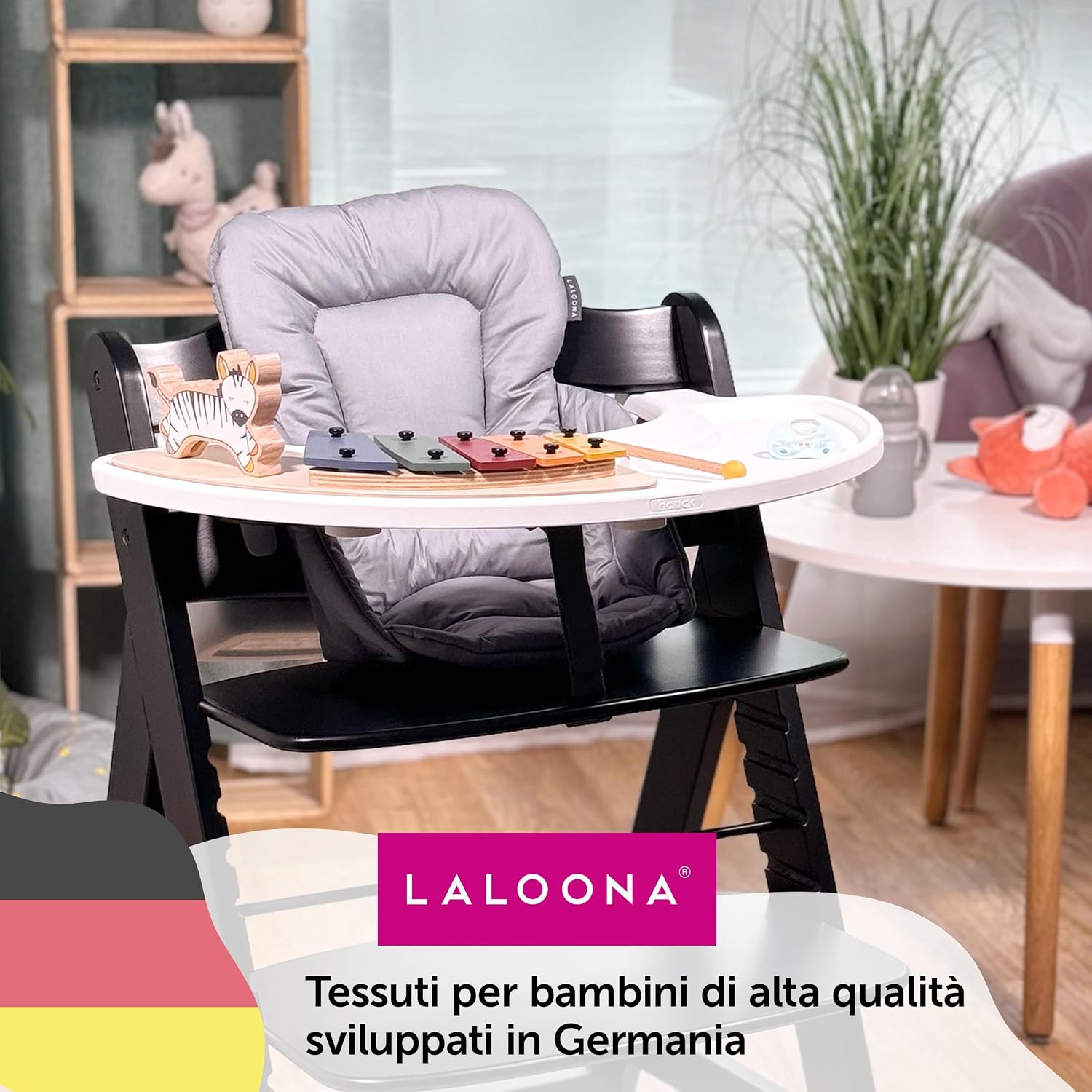 Thumbnail 6 de LaLoona baby bedding Cuscino riduttore per seggiolone Hauck Alpha/Beta in cotone (rivestito, OEKO-TEX, lavabile)