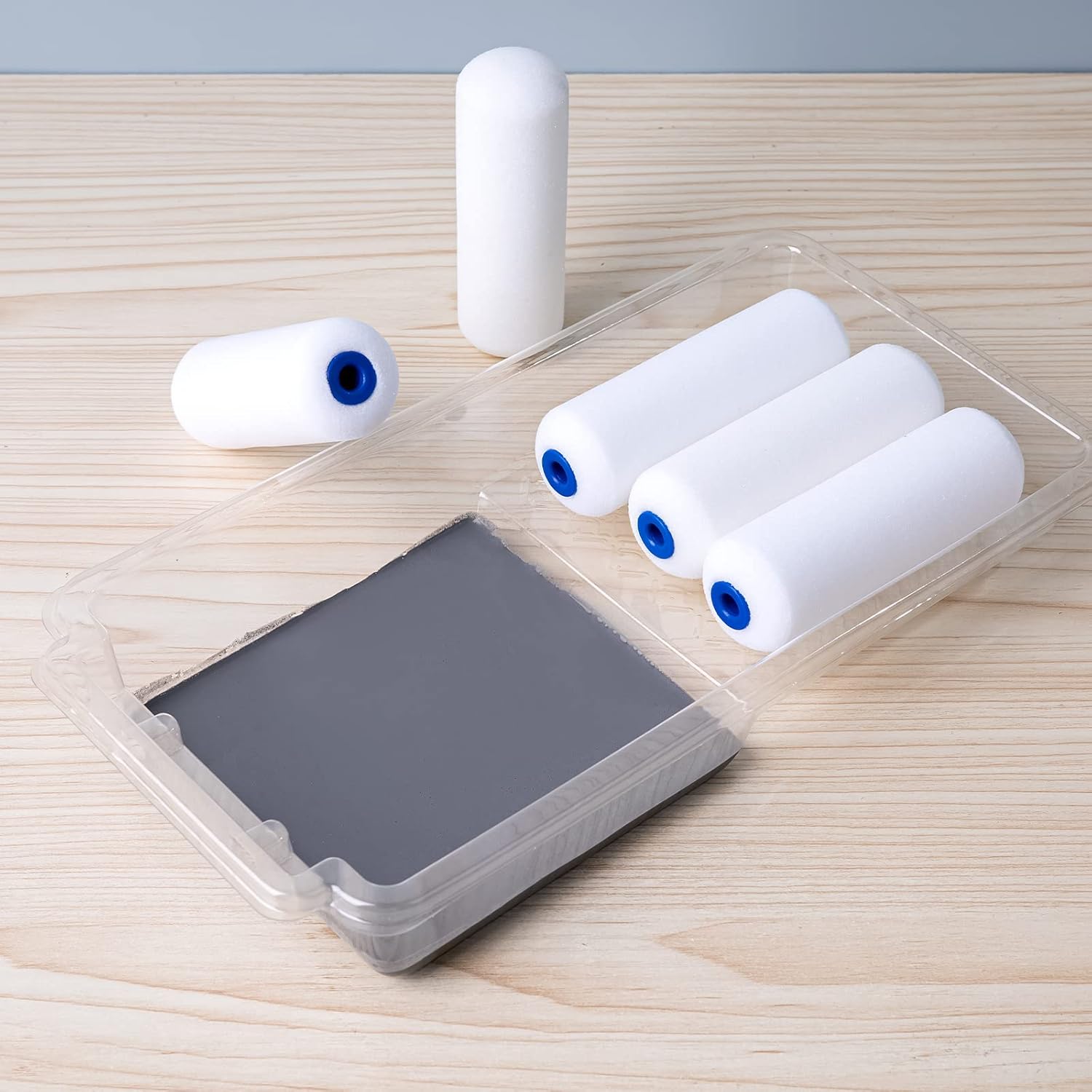 Thumbnail 2 de Mister Rui Foam Paint Roller Set (4") for smooth finishes on flat surfaces