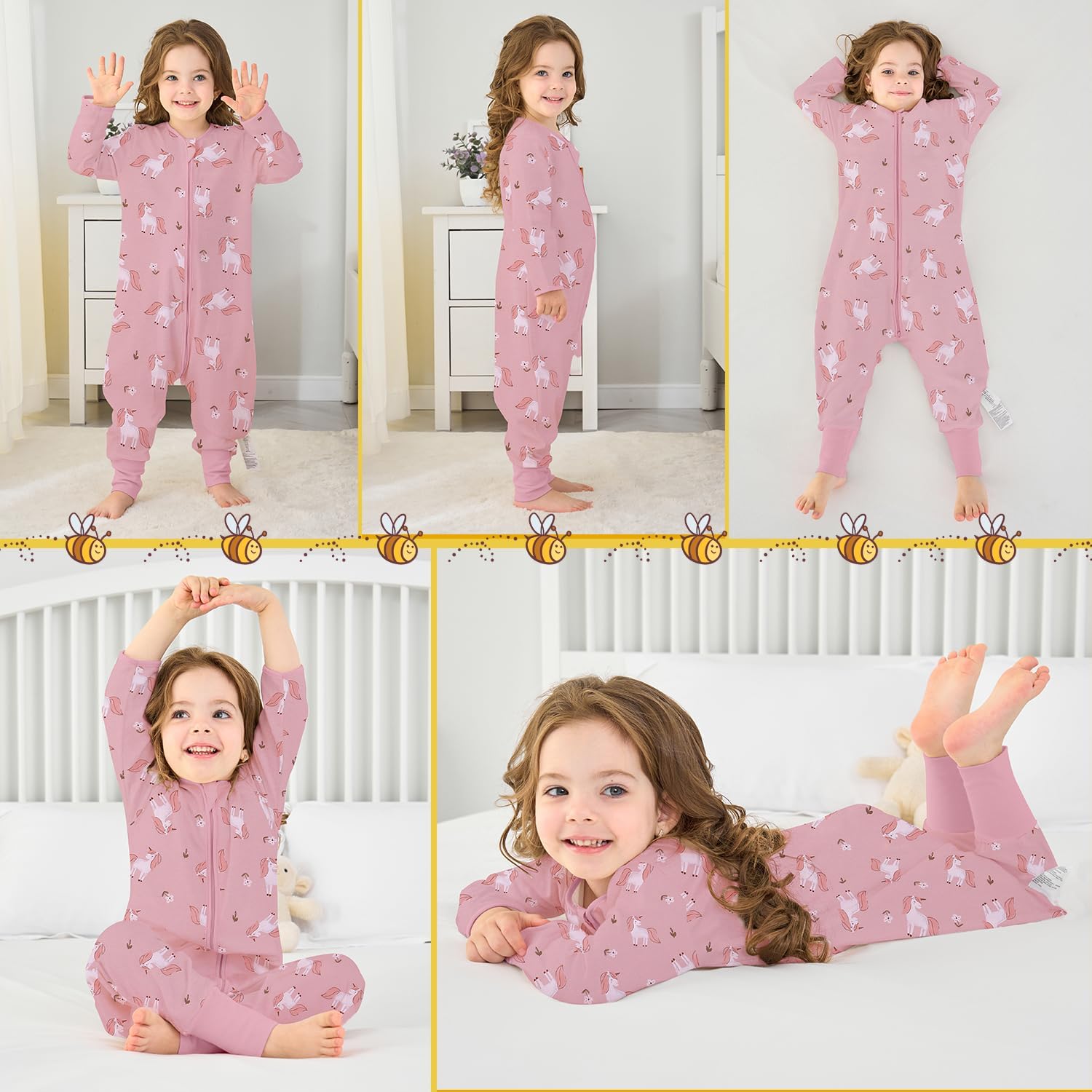 Thumbnail 6 de Baby Schlafsack Sommer mit Füßen 0,5 Tog aus 100% Baumwolle – mit Ärmeln für Jungen & Mädchen