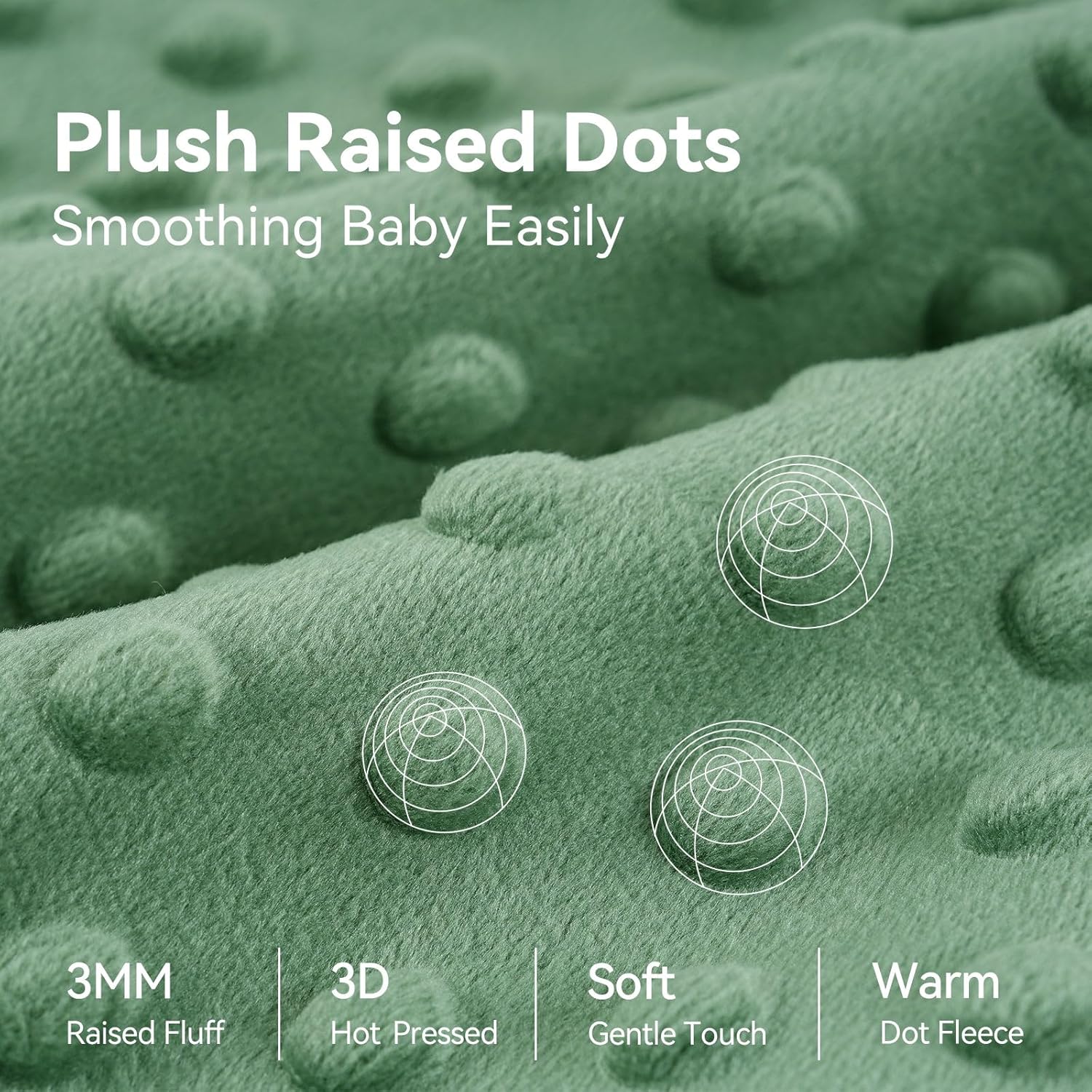 Thumbnail 4 de Unnivoll Baby Sleeping Bag 1.5 Tog with Plush Dots – 2 Pack (Blue & Green)