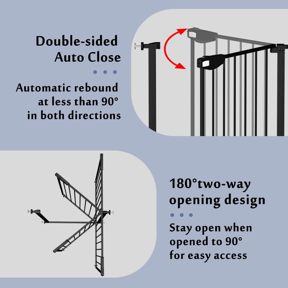 Detalle de DEARBB Baby Gate 76.77–86.2-Inch Fit
