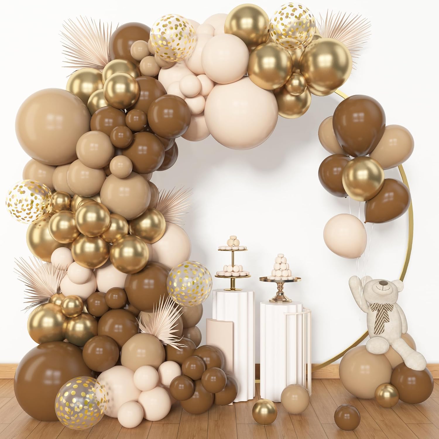 Thumbnail 6 de BlueCloudy Pink Purple Balloon Arch Garland Kit – Mixed Sizes (18" 12" 10" 5") in Purple, Blue, Pink with Gold Confetti