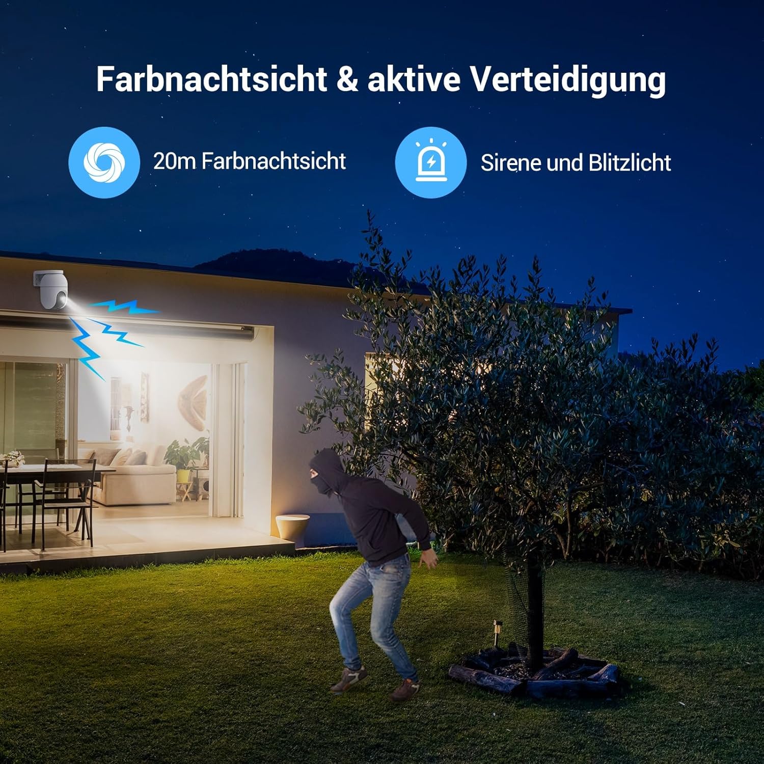 Thumbnail 5 de EZVIZ C8c 8MP 4K PTZ WLAN-Kamera für Außen