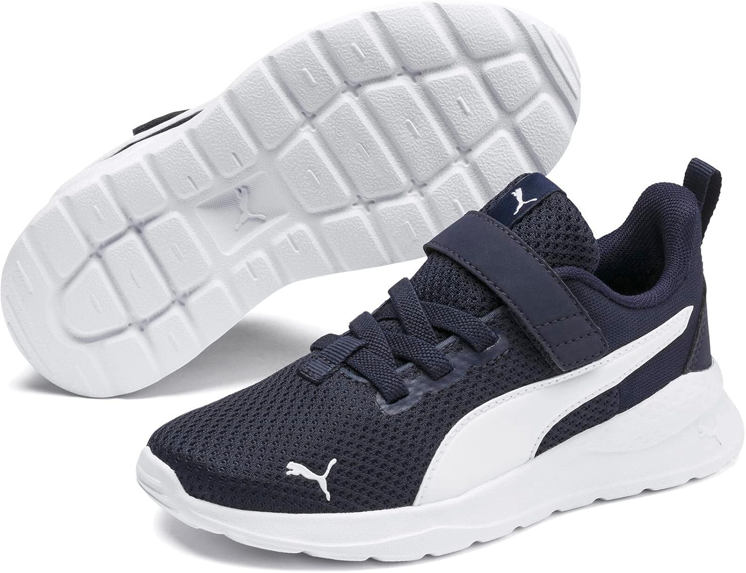 Thumbnail 1 de PUMA Unisex Kids Anzarun Lite AC+ PS Sneakers – Peacoat/Puma White, taille 35 EU