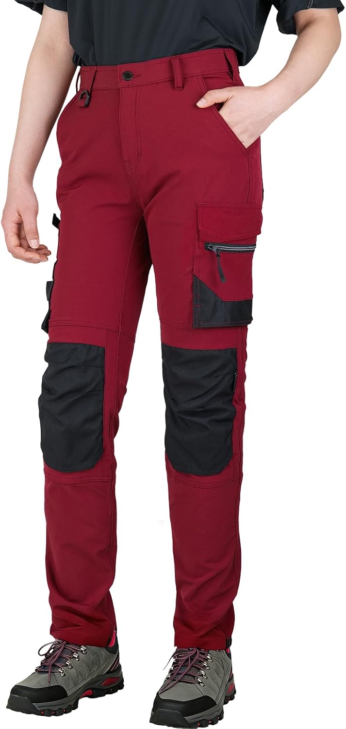 Detalle de WORK IDEA Women's Cargo Work Trousers: Stretchy, Durable & Practical Utility Pants