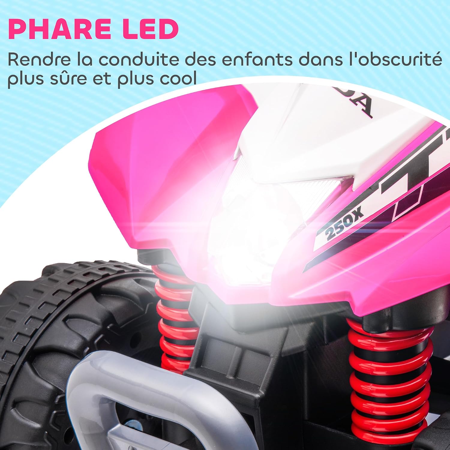 Detalle 2 de AIYAPLAY Quad électrique Enfant 6 V Honda sous Licence — 4x4 sûr et réaliste pour les tout-petits
