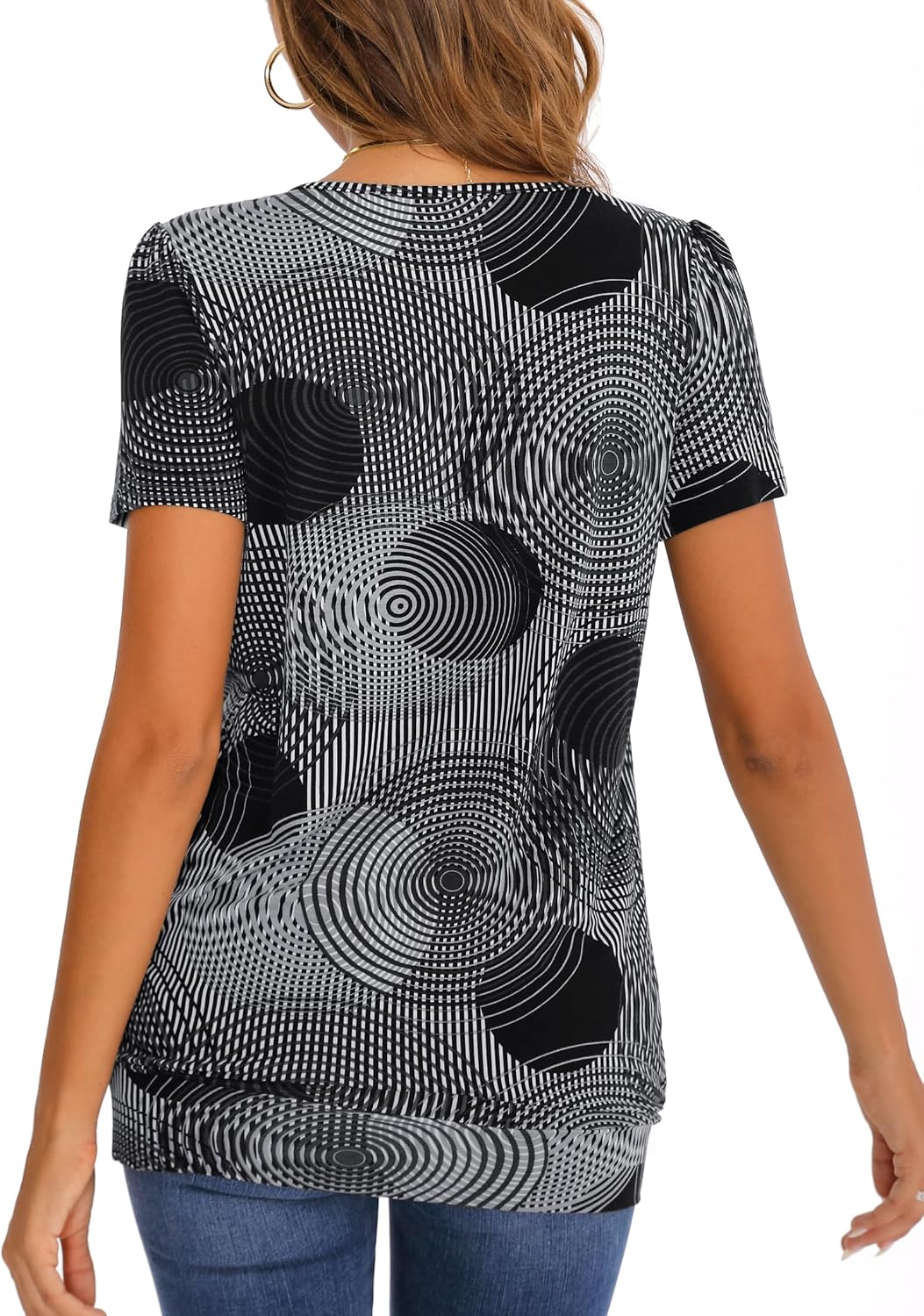 Detalle 2 de DJT Damen T-Shirt mit Rundhals und Print