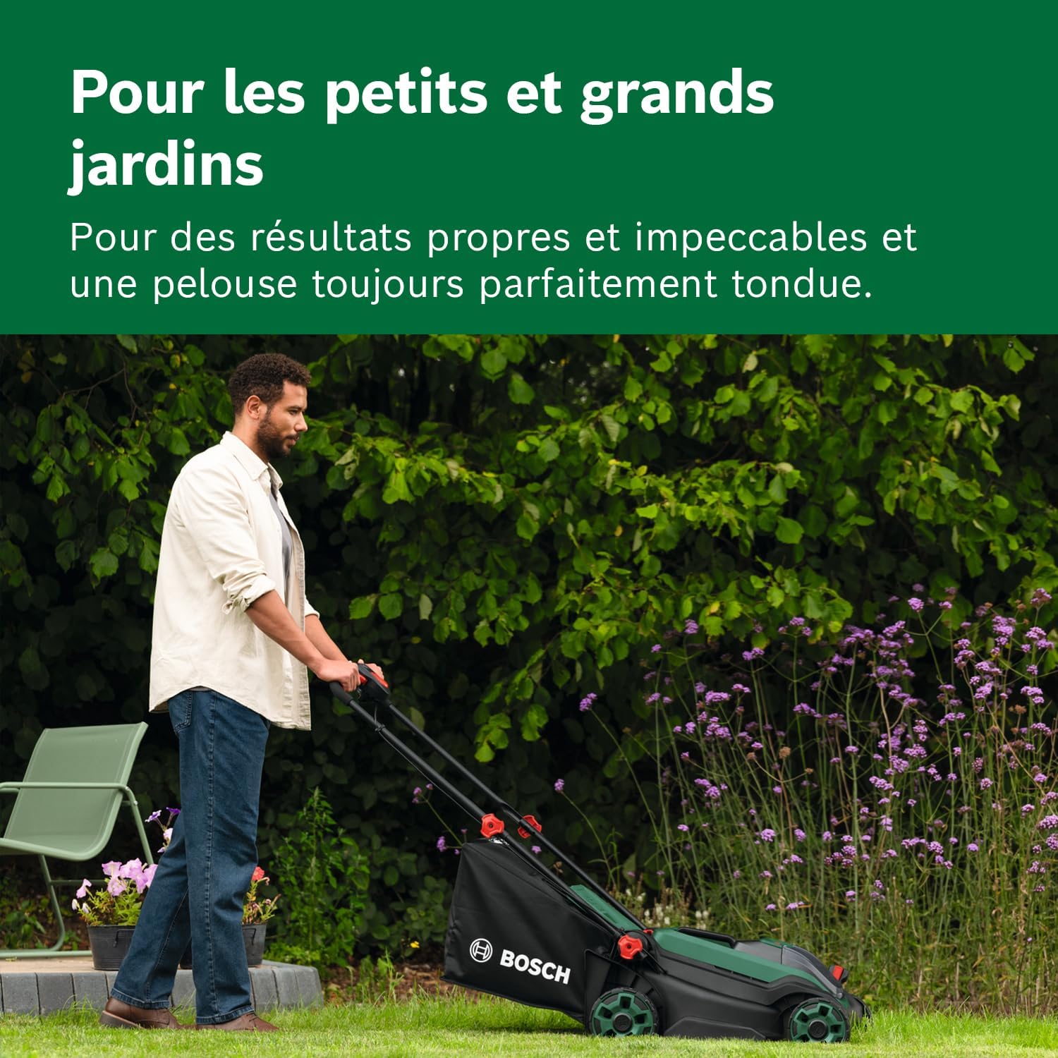 Thumbnail 3 de Bosch Tondeuse à Gazon sans-Fil ROTAK18V2-38 (38 cm) – 2 batteries 18V et chargeur, mulch possible