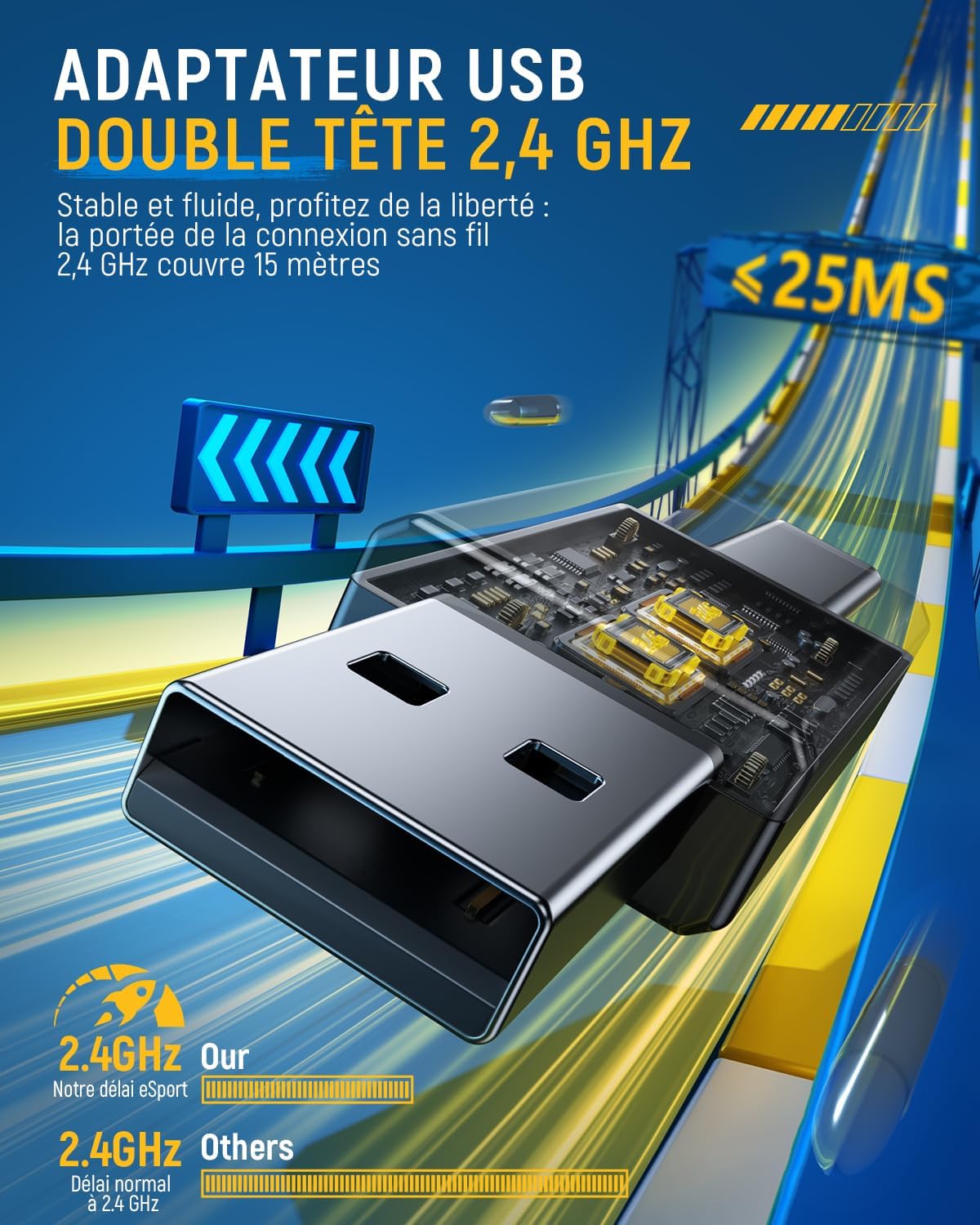 Thumbnail 2 de Tatybo WT5 Casque gaming sans fil 40H