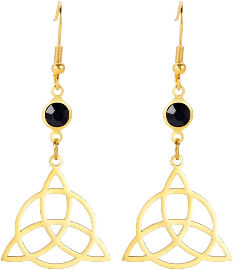 Thumbnail 6 de Dreifach Mond Göttin Pentagramm Mondsichel Anhänger Ohrringe – Edelstahl Schmuck