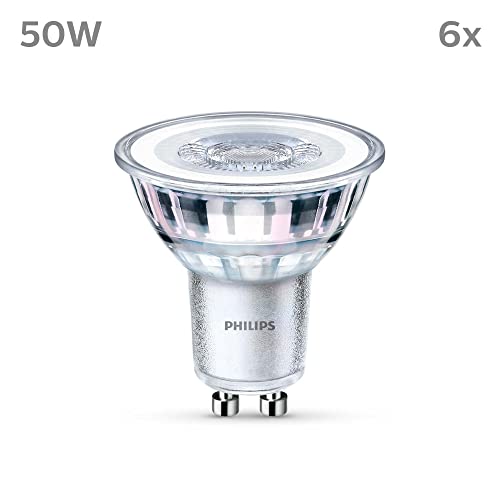 Thumbnail 1 de Philips Bombilla LED GU10 4.6W (Eq. 50W) 355 lm – Luz blanca cálida 2700K, pack de 6