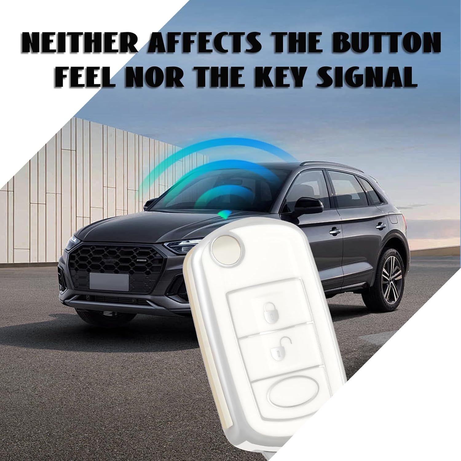 Thumbnail 5 de OFF WE GO car key cover case (TPU) for Land Rover Range Rover Sport, LR3 and Discovery 3 – White Silver