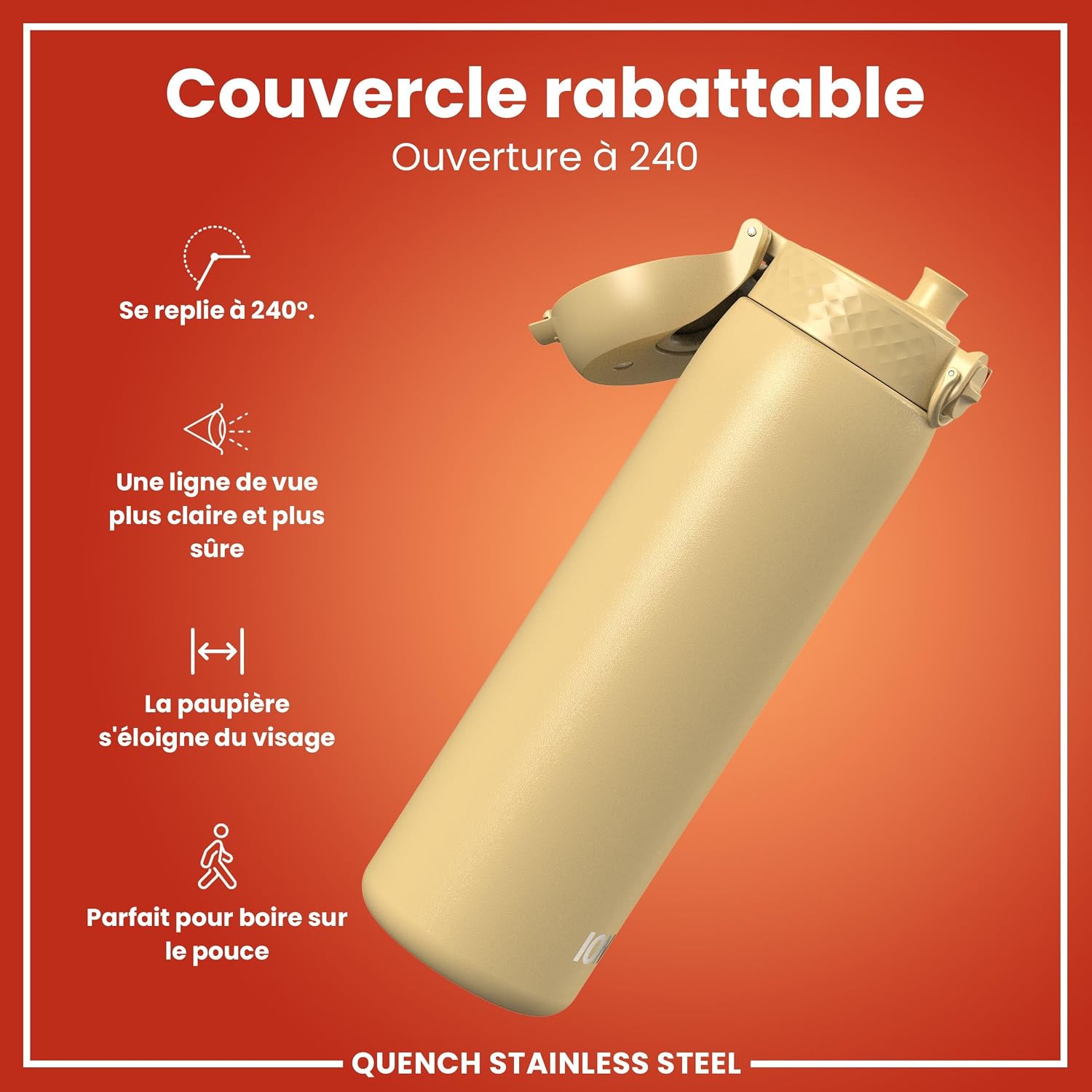 Detalle 2 de ion8 Gourde Inox Léger 1 Litre
