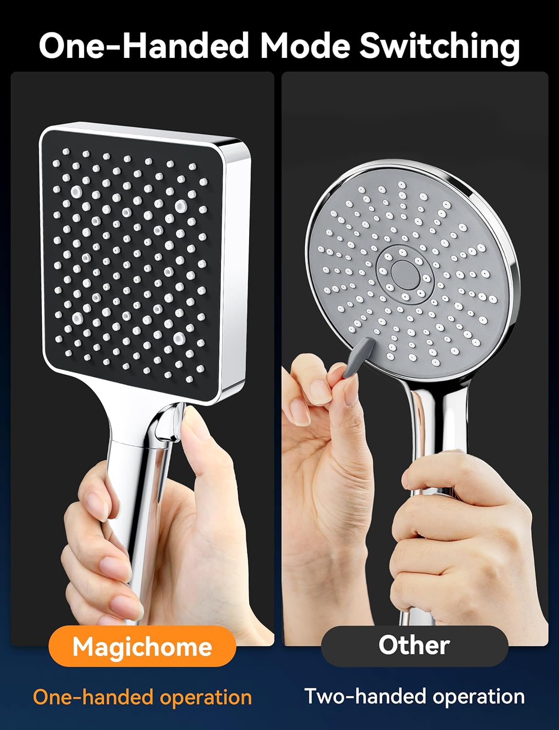 Thumbnail 3 de Magichome Shower Head and Hose 1.5m with 6 Spray Modes (High Pressure) — universal handheld shower set