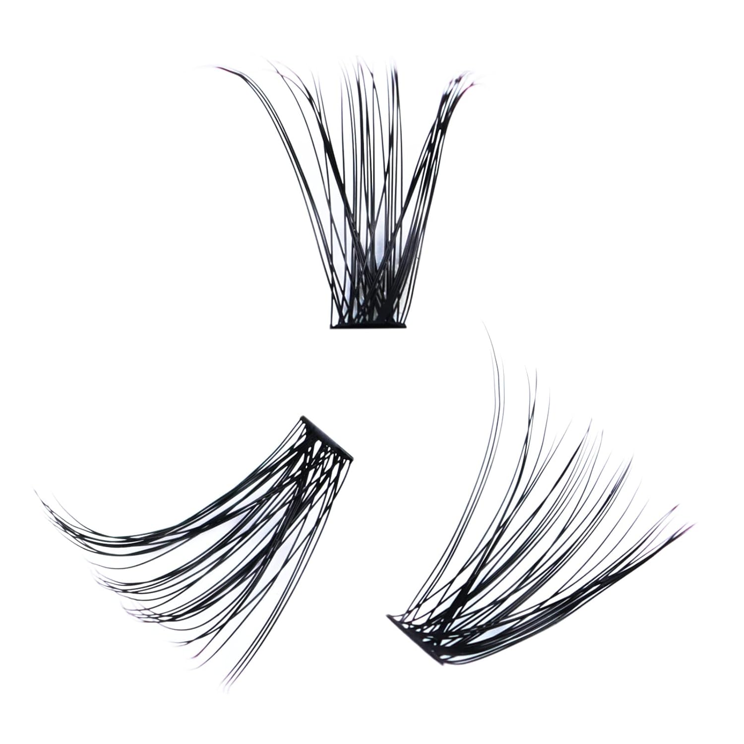 Detalle de LAUBESS Cluster Lashes D Curl Mixed Tray (40D-0.07D-Mix8-14) – Wimpern-Extensions im Cluster-Format
