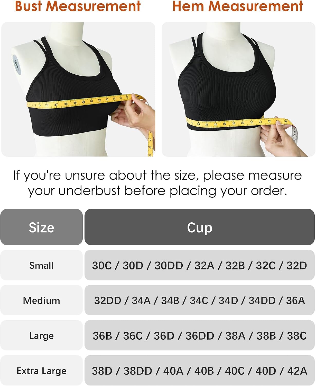 Detalle 2 de Sports Bras for Women HIigh Support, Criss-Cross Back Padded Strappy High Impact – Large Bust