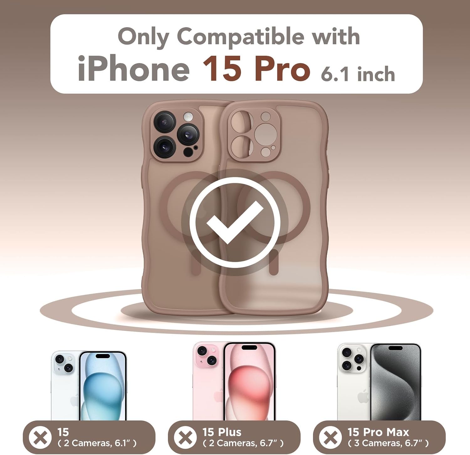 Thumbnail 1 de CAPRARO Cute for iPhone 15 Pro Case 14 FT Drop Protection