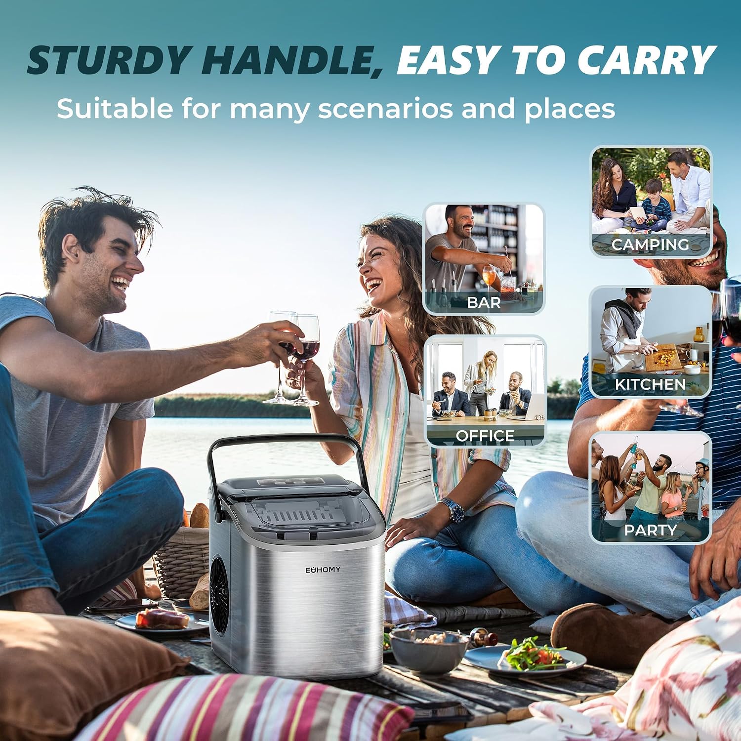 Thumbnail 6 de EUHOMY Ice Maker Machine Countertop: Compact, Quiet and Self-Cleaning